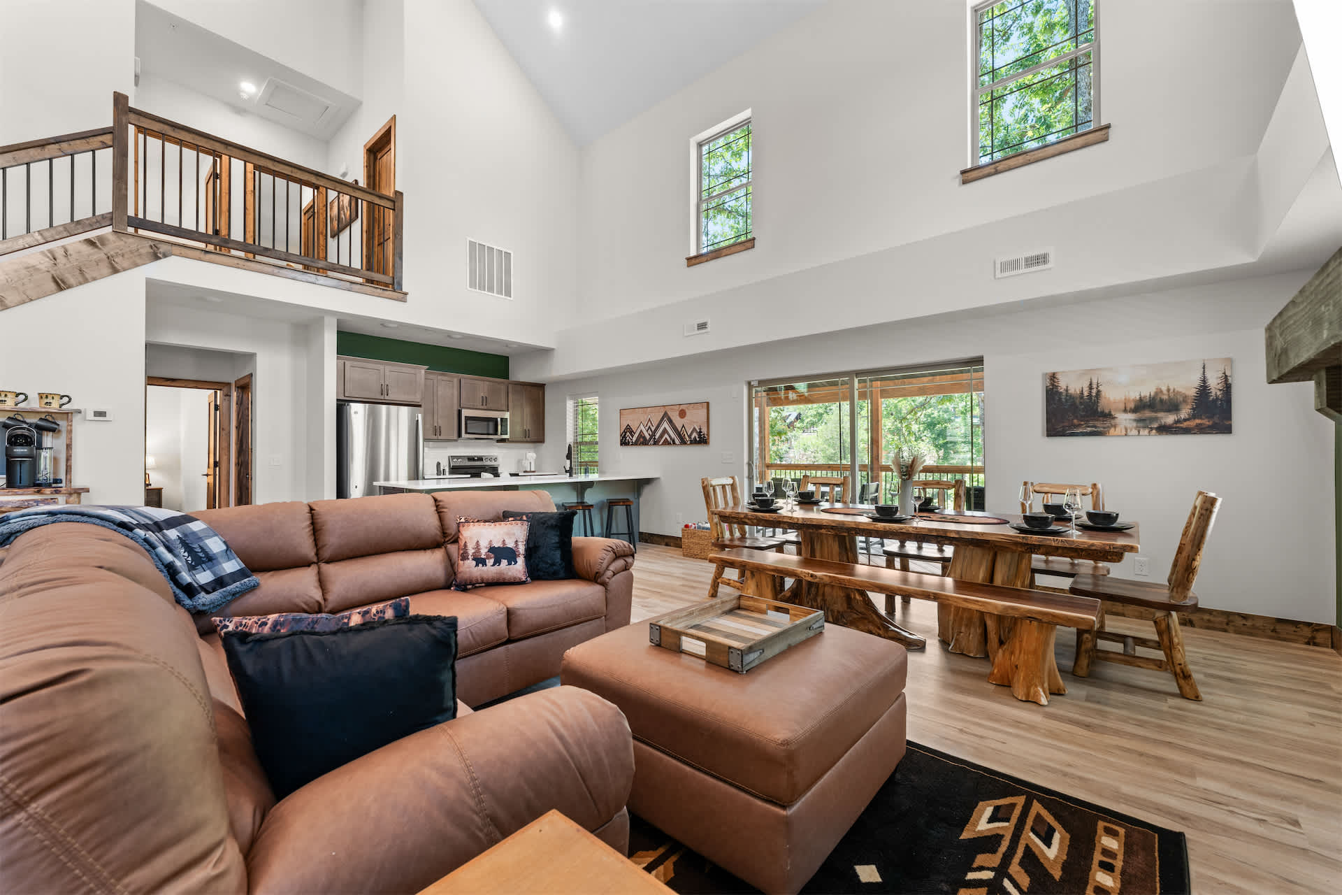 Curl up in the inviting living room & stream your favorites on the smart TV​