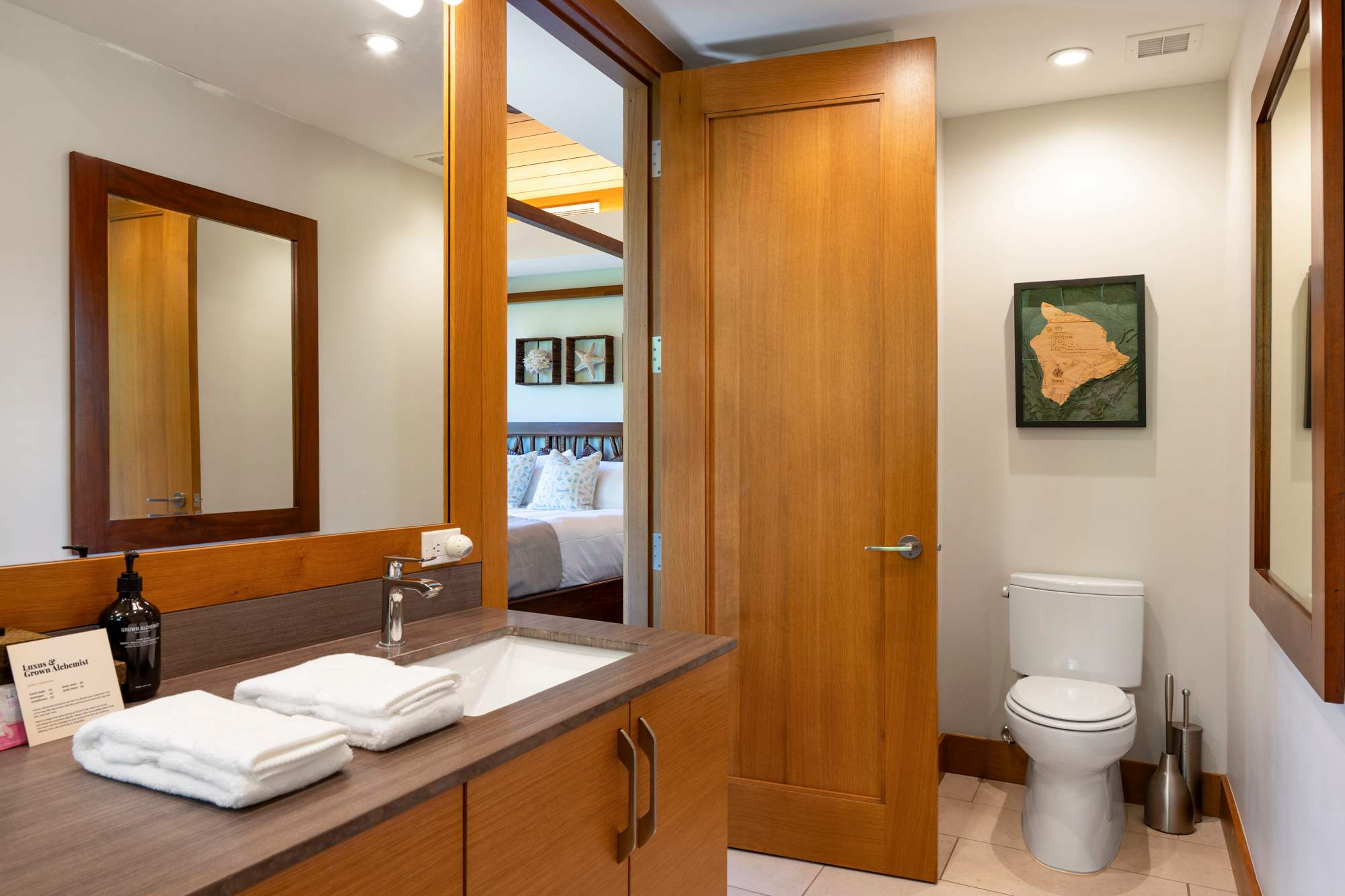 Ohana Bathroom | Aloha Nui at Residences of Laulea, Big Island, Hawaii, by Luxus Vacation Properties