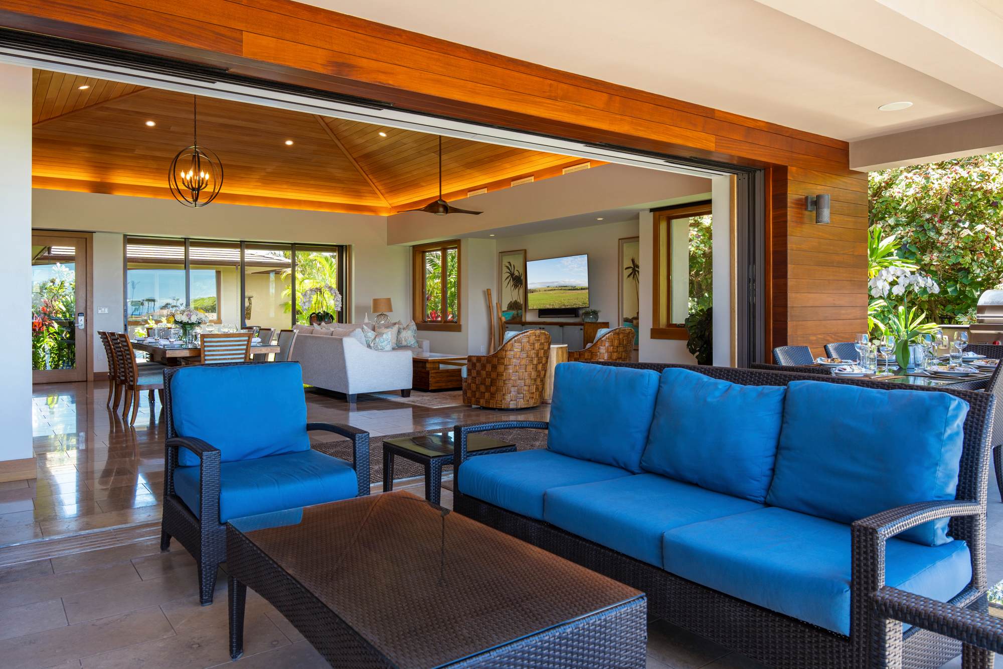 Lanai | Aloha Nui at Residences of Laulea, Big Island, Hawaii, by Luxus Vacation Properties