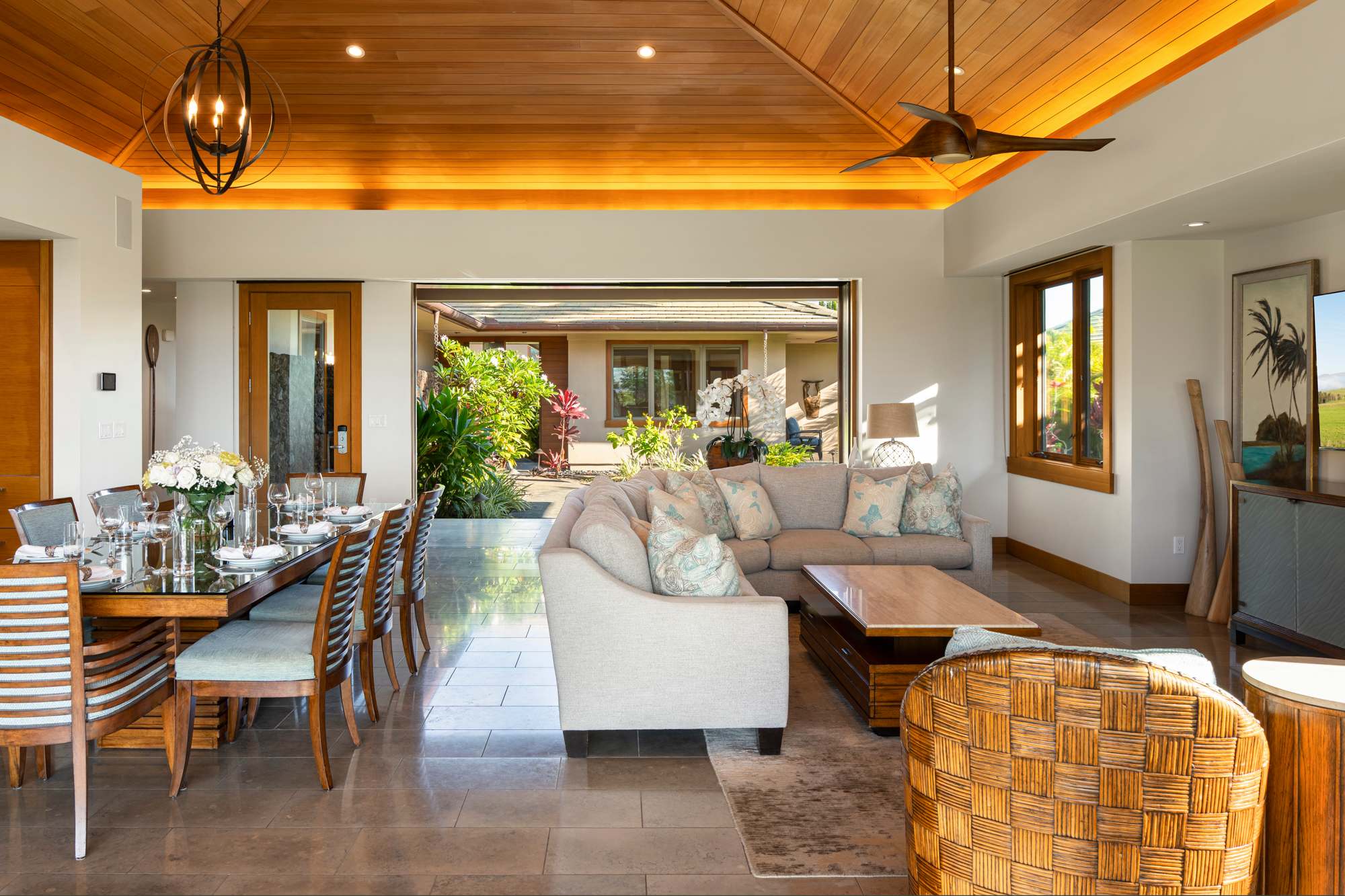 Living & Dining Rooms | Aloha Nui at Residences of Laulea, Big Island, Hawaii, by Luxus Vacation Properties