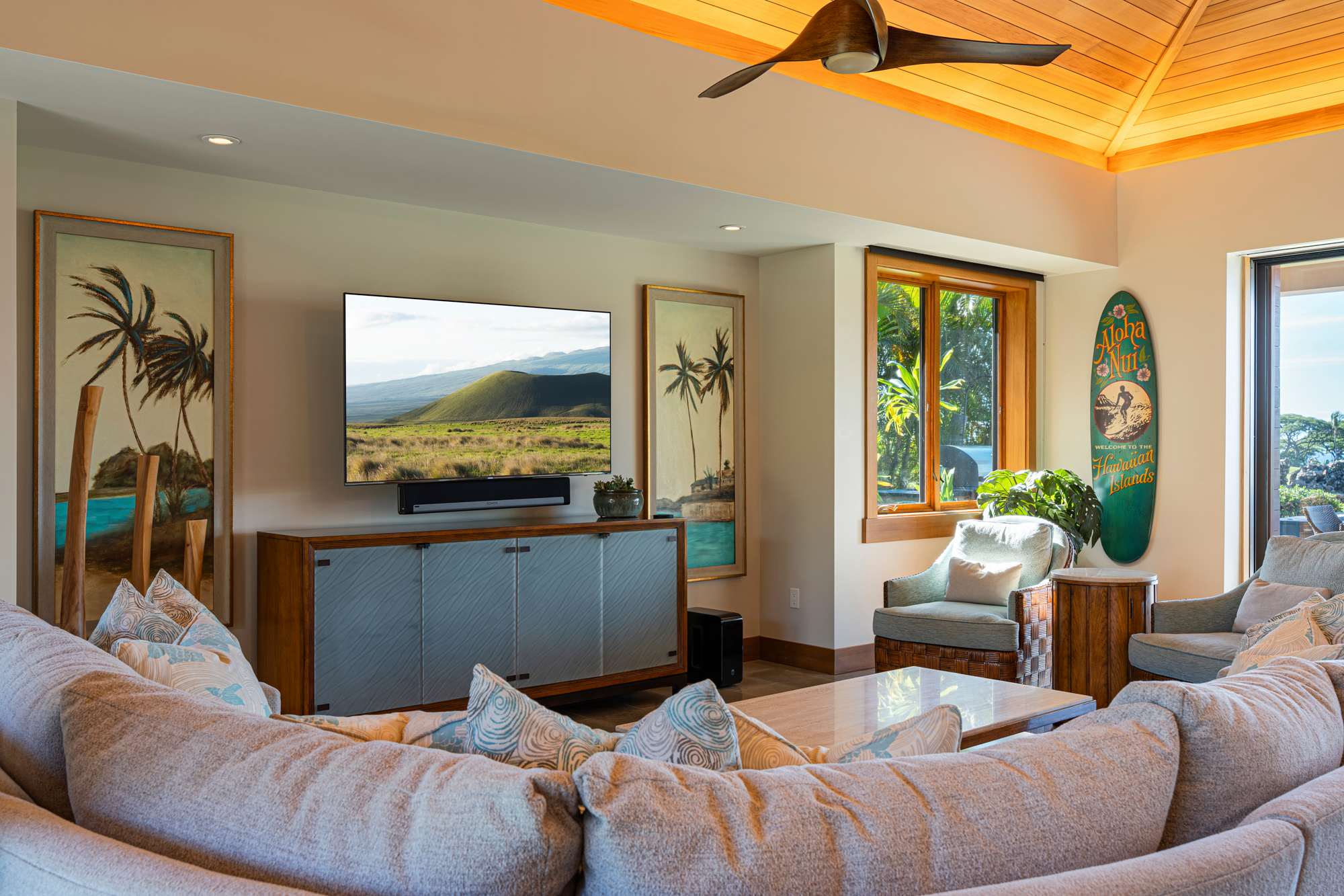 Living Room | Aloha Nui at Residences of Laulea, Big Island, Hawaii, by Luxus Vacation Properties