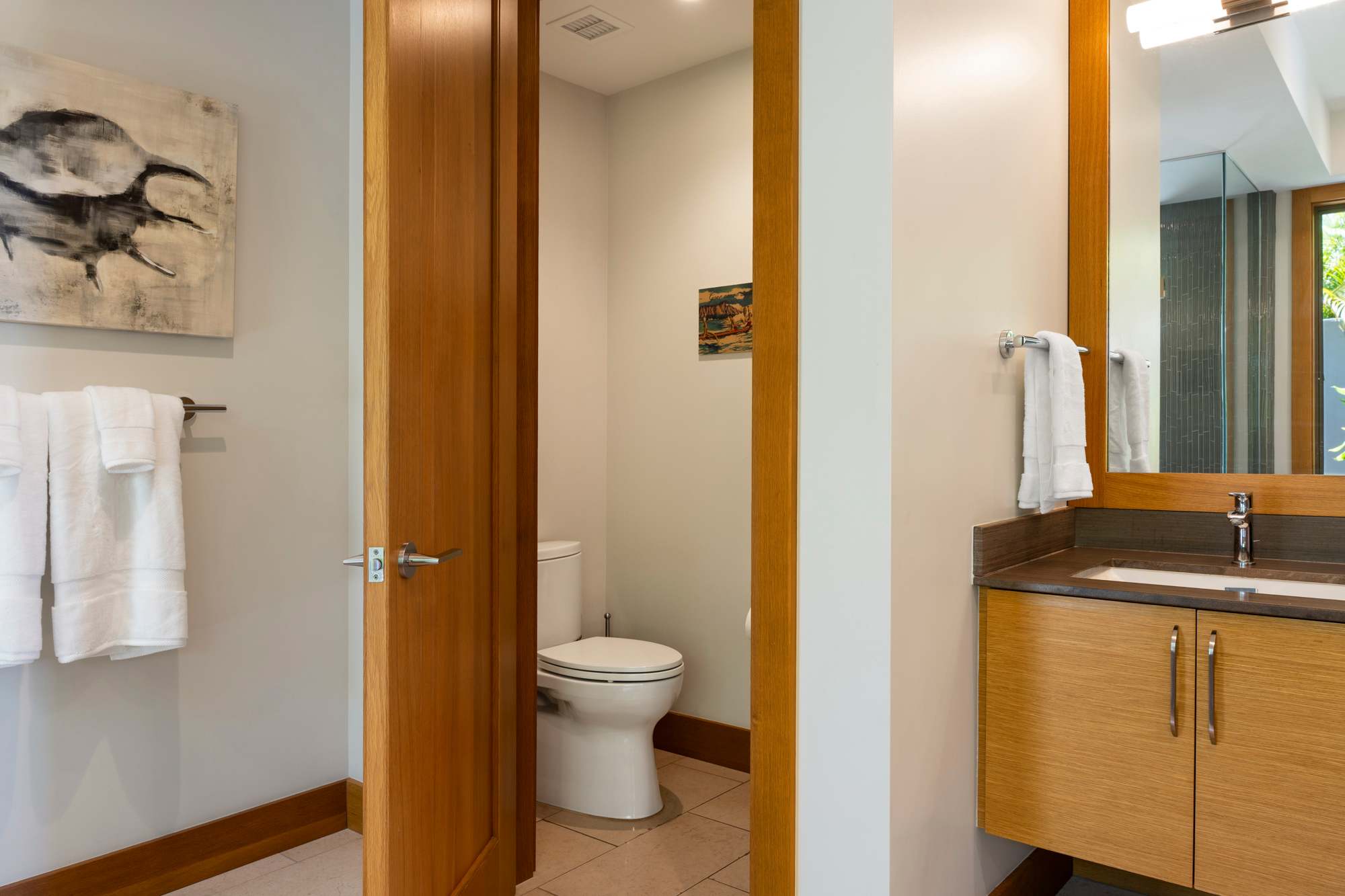 Primary Bathroom | Aloha Nui at Residences of Laulea, Big Island, Hawaii, by Luxus Vacation Properties