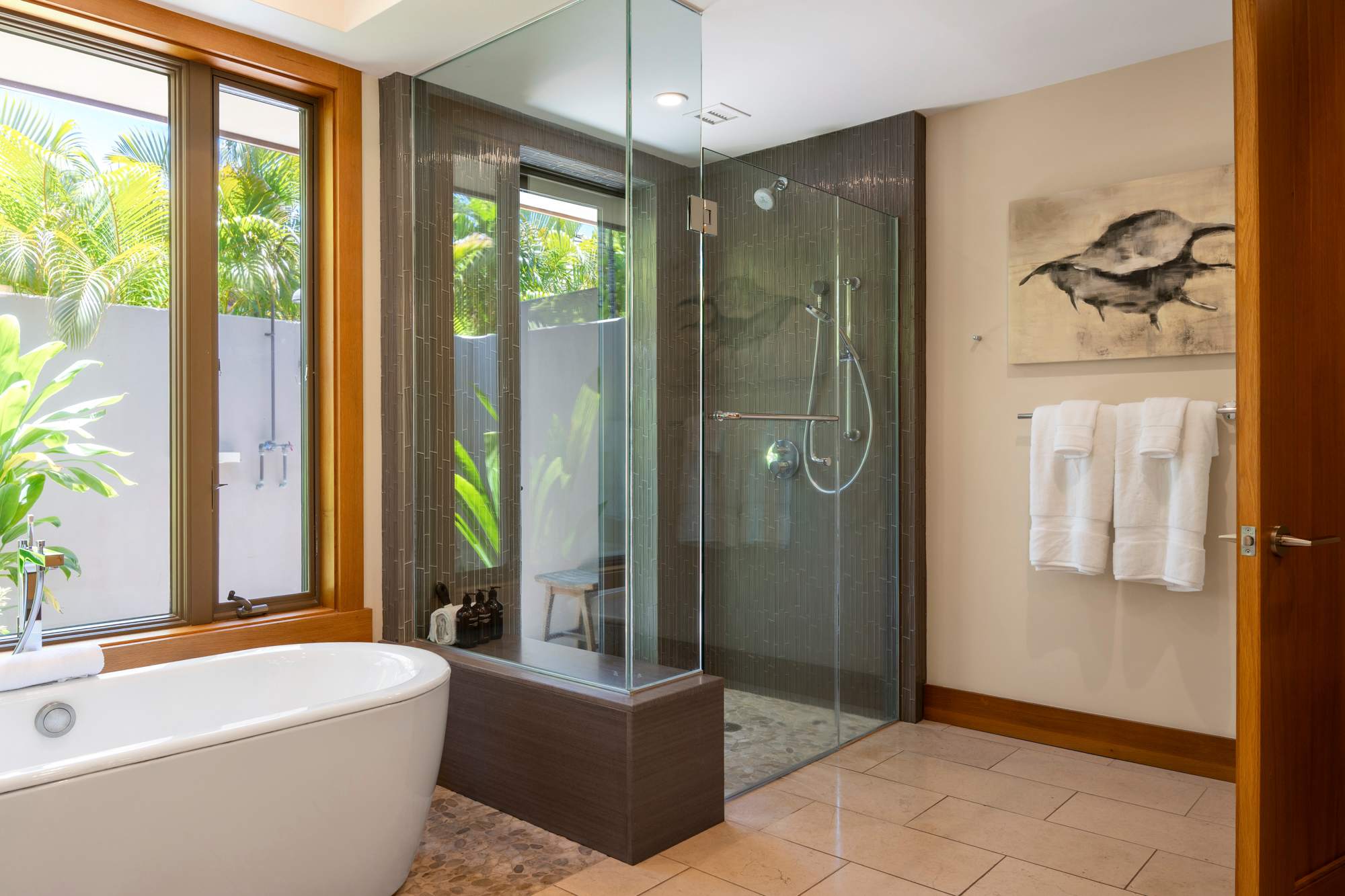 Primary Bathroom | Aloha Nui at Residences of Laulea, Big Island, Hawaii, by Luxus Vacation Properties