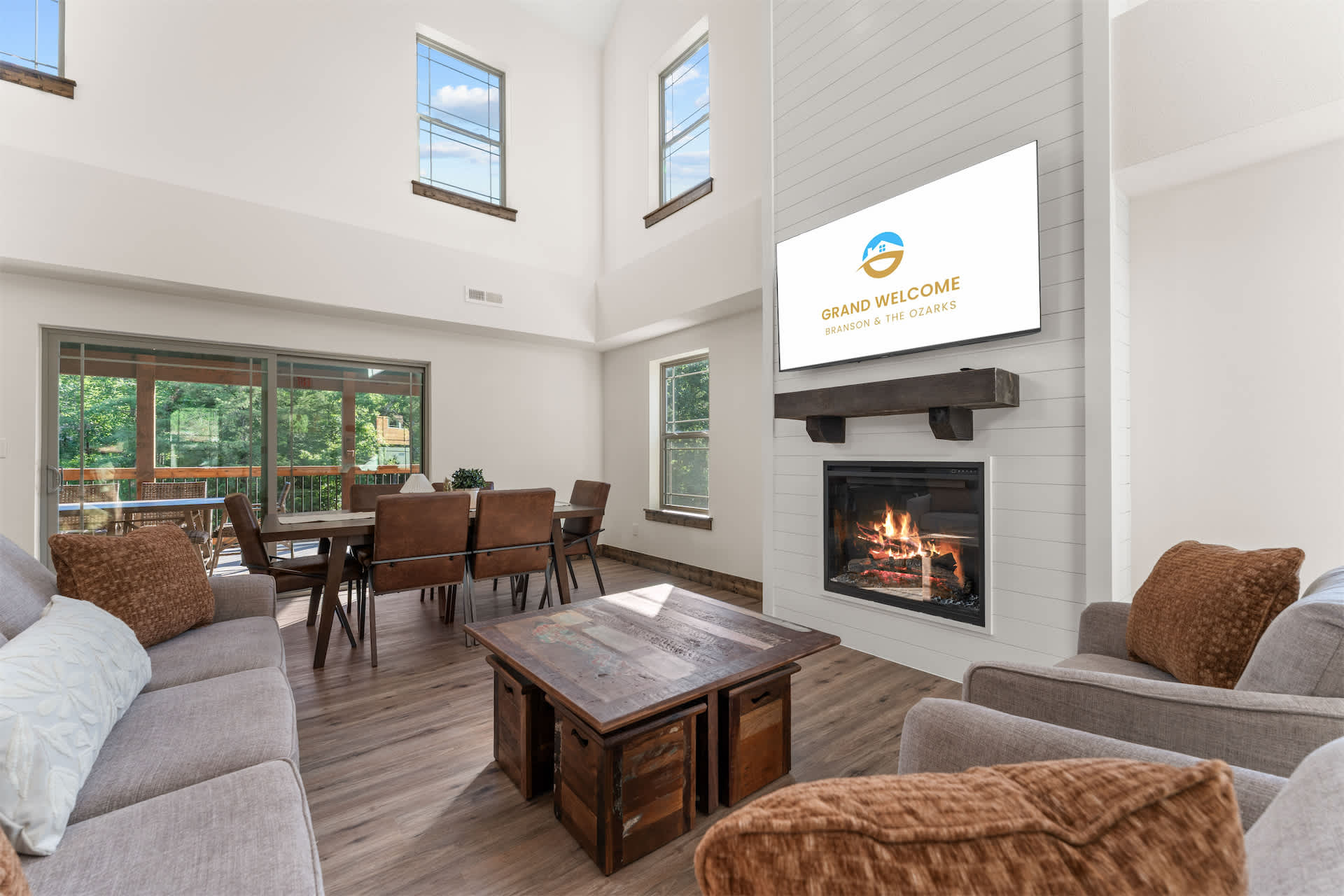 Unwind in the inviting living room & stream your favorites on the smart TV​