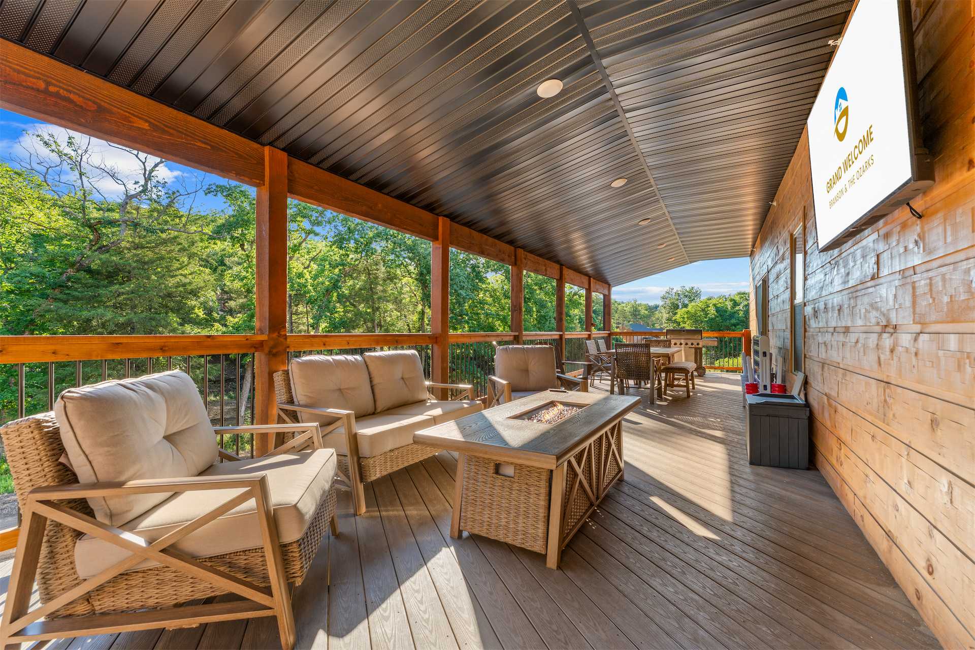 Lounge the day away or dine alfresco on the spacious back deck​