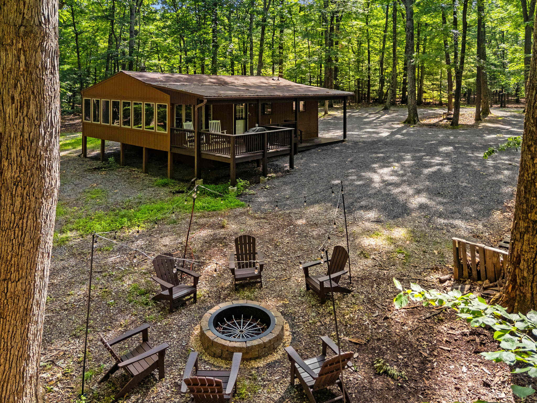 Nestled in a peaceful wooded setting, this cozy cabin is the perfect place to relax and reconnect with family and friends.