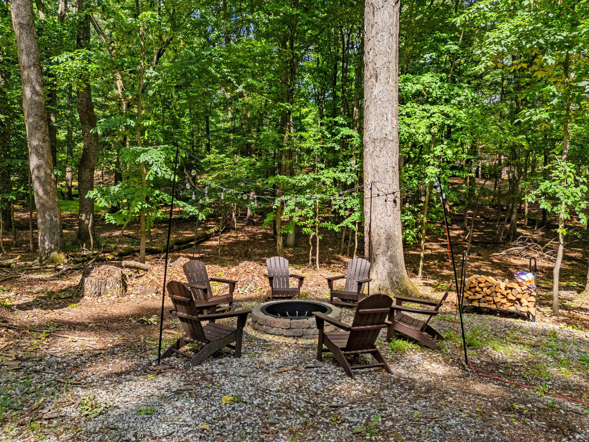 Peaceful outdoor seating areas