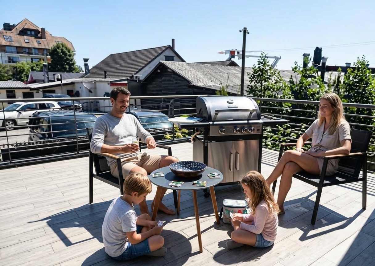 2-bed facing the lake · Terrace and heated pool — Puerto Varas, Los Lagos Region — vacation rental