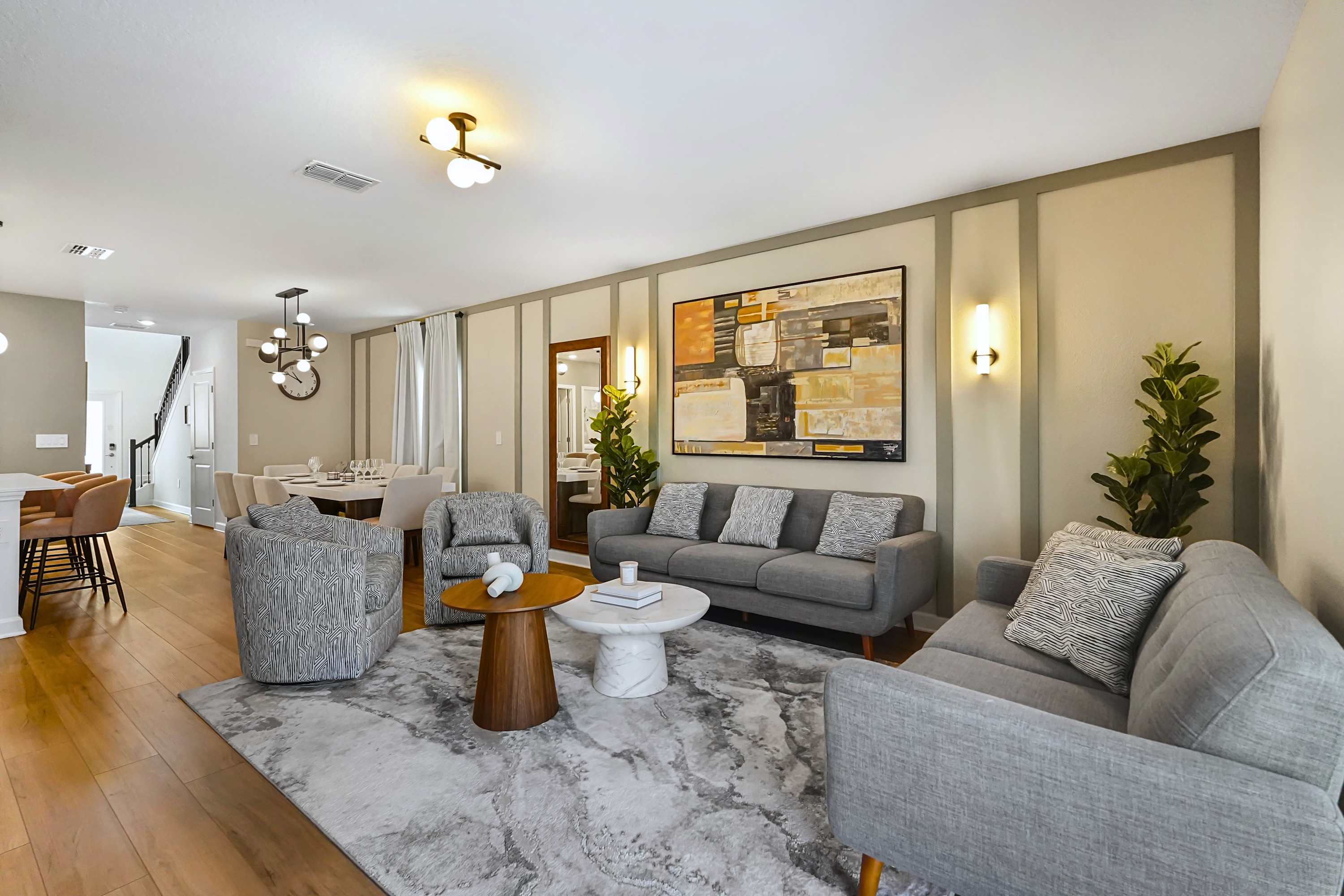 Spacious lounge area ideal for group relaxation and casual conversations