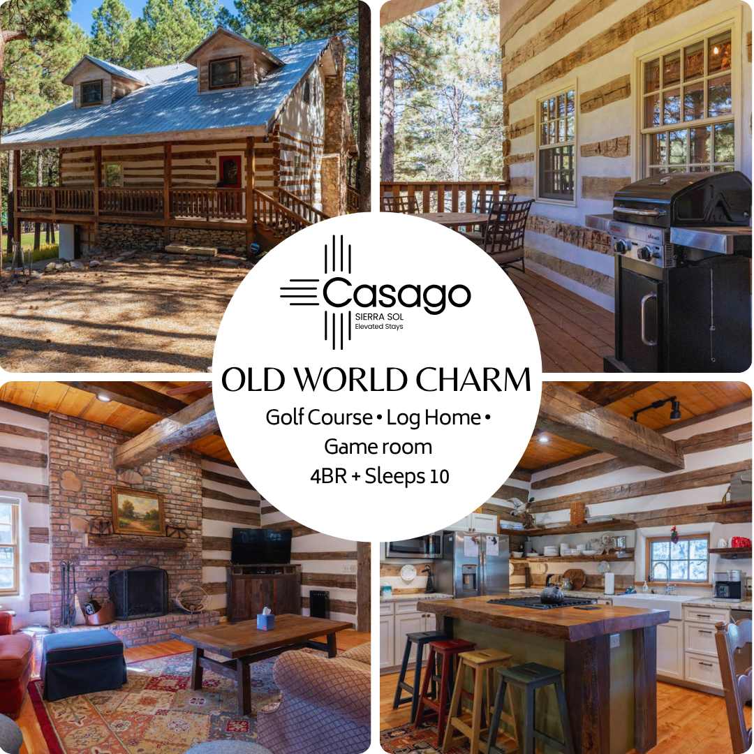 Old World Charm - Golf Course Log Home & Gameroom - Angel Fire