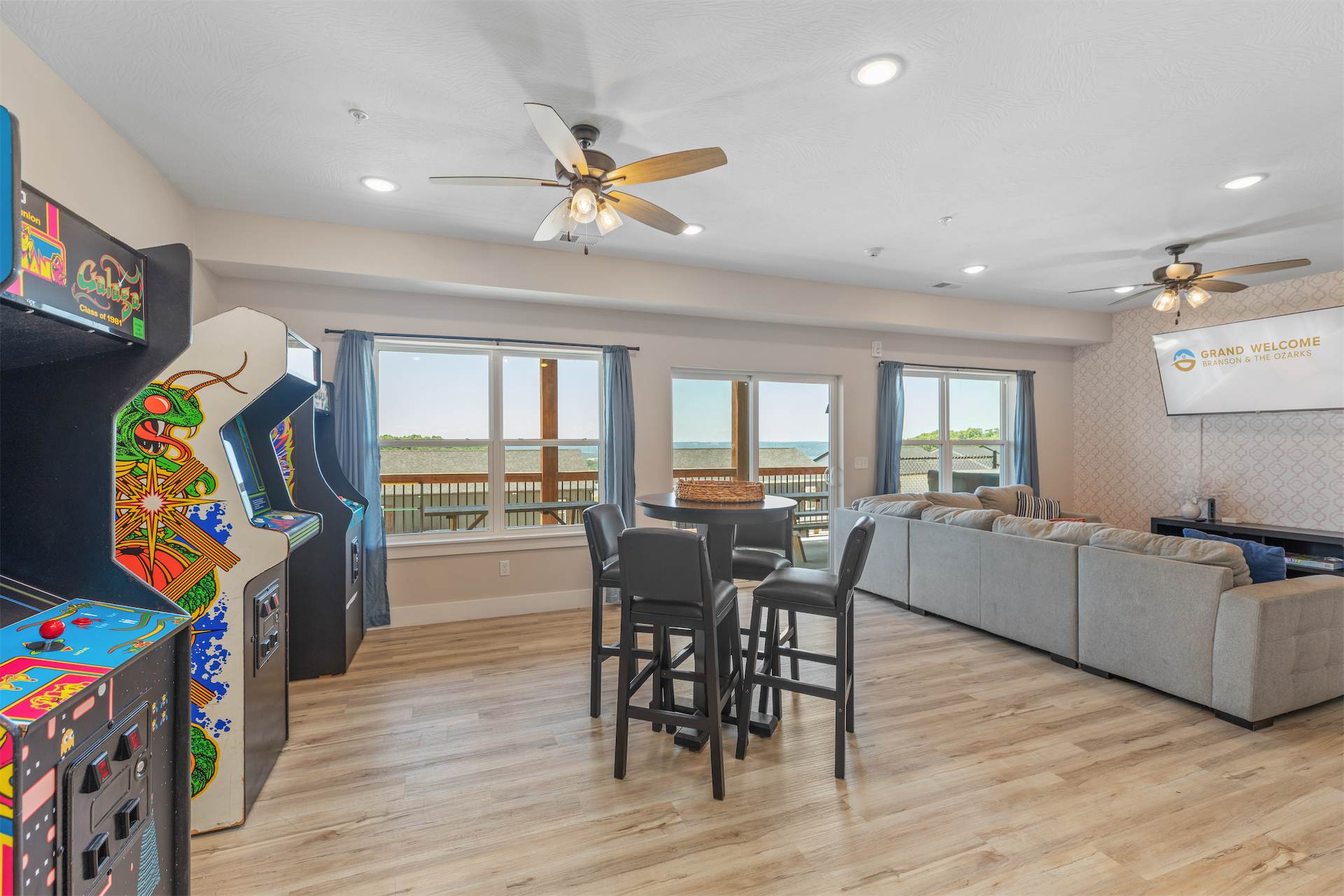 Enjoy epic movie & game nights in the lower lounge​