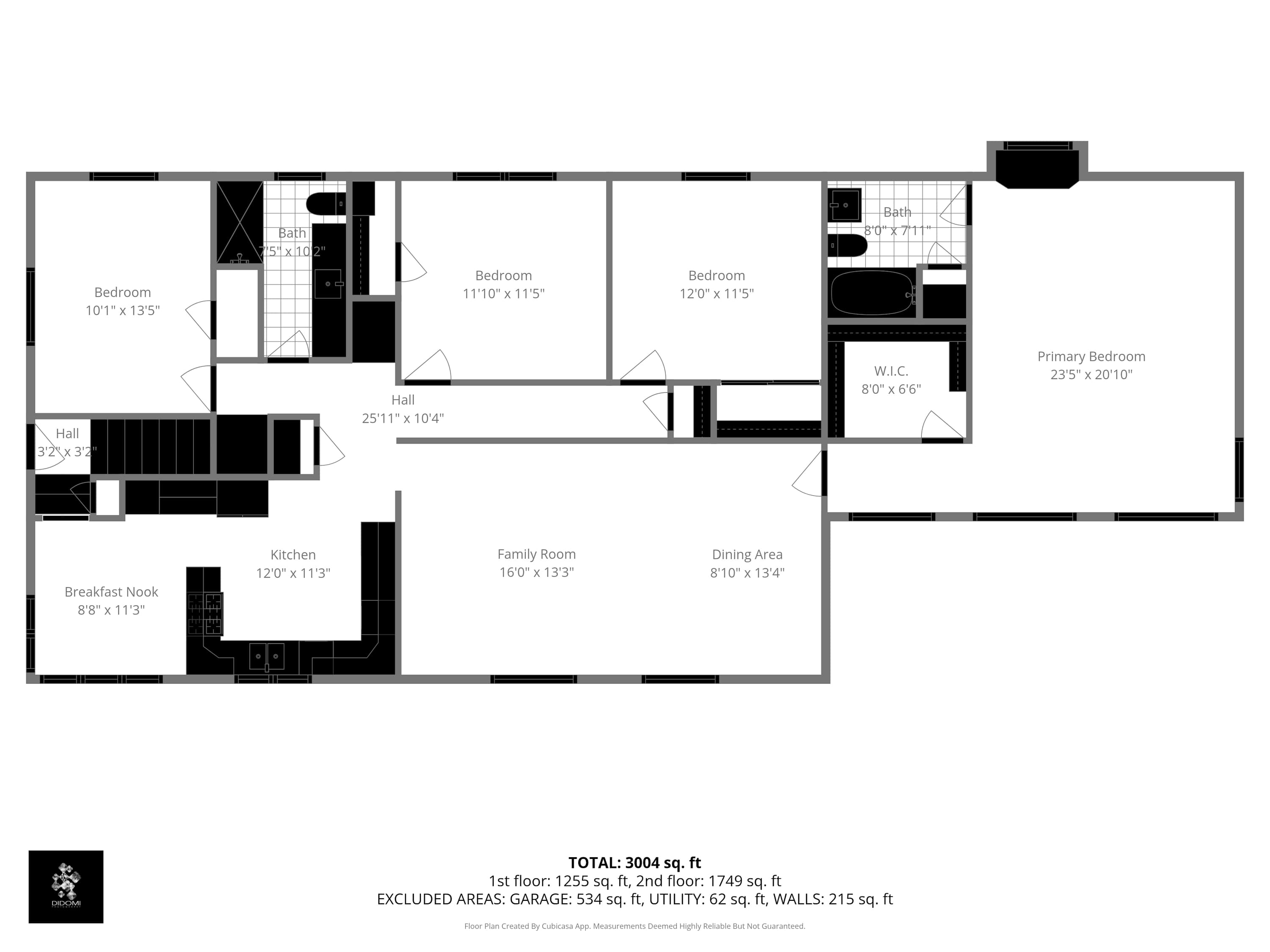 Creekside Lodge's 2nd level floor plan.