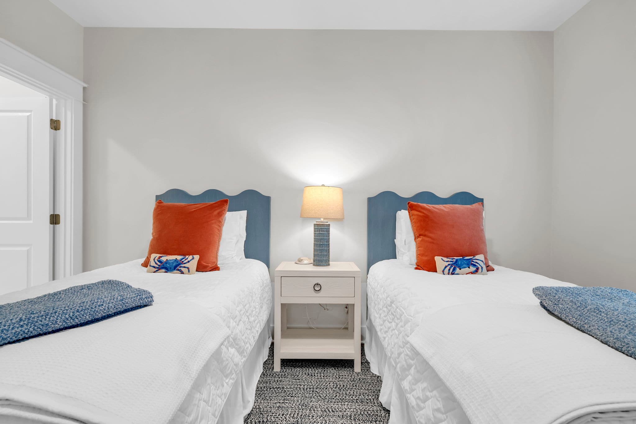 Home features a bedroom with two twin beds perfect for the kids or extra guest! 