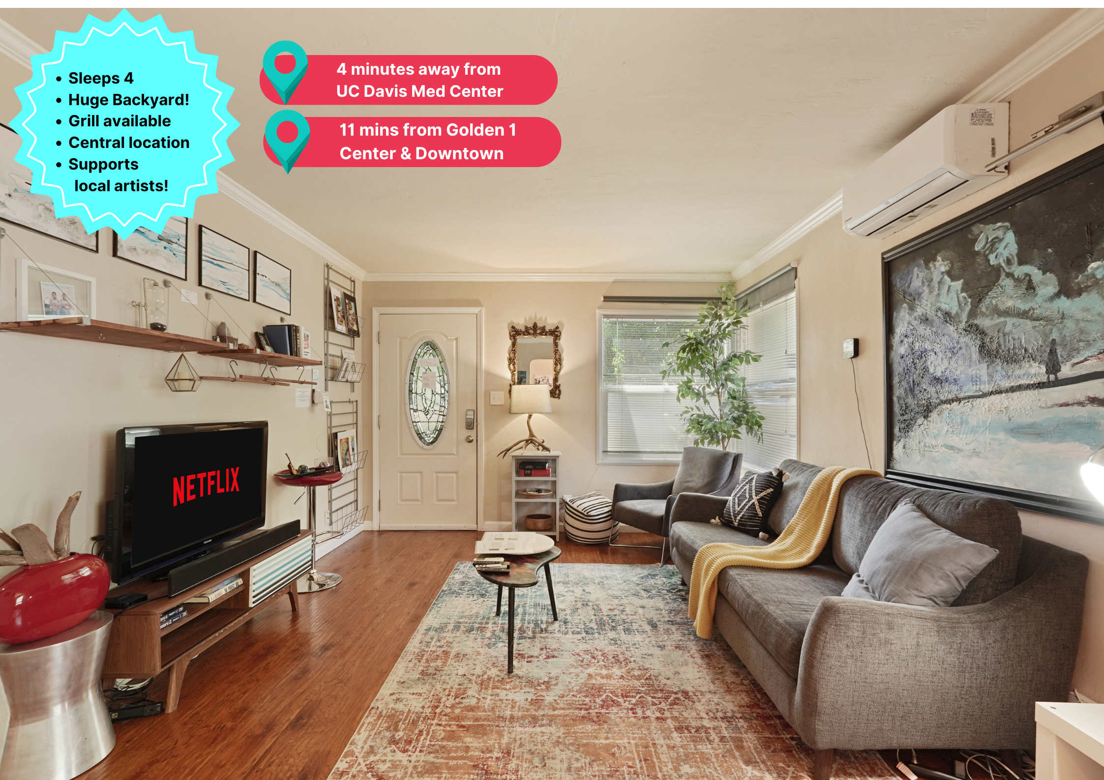 Smart, Eclectic ART HOUSE near the beat.