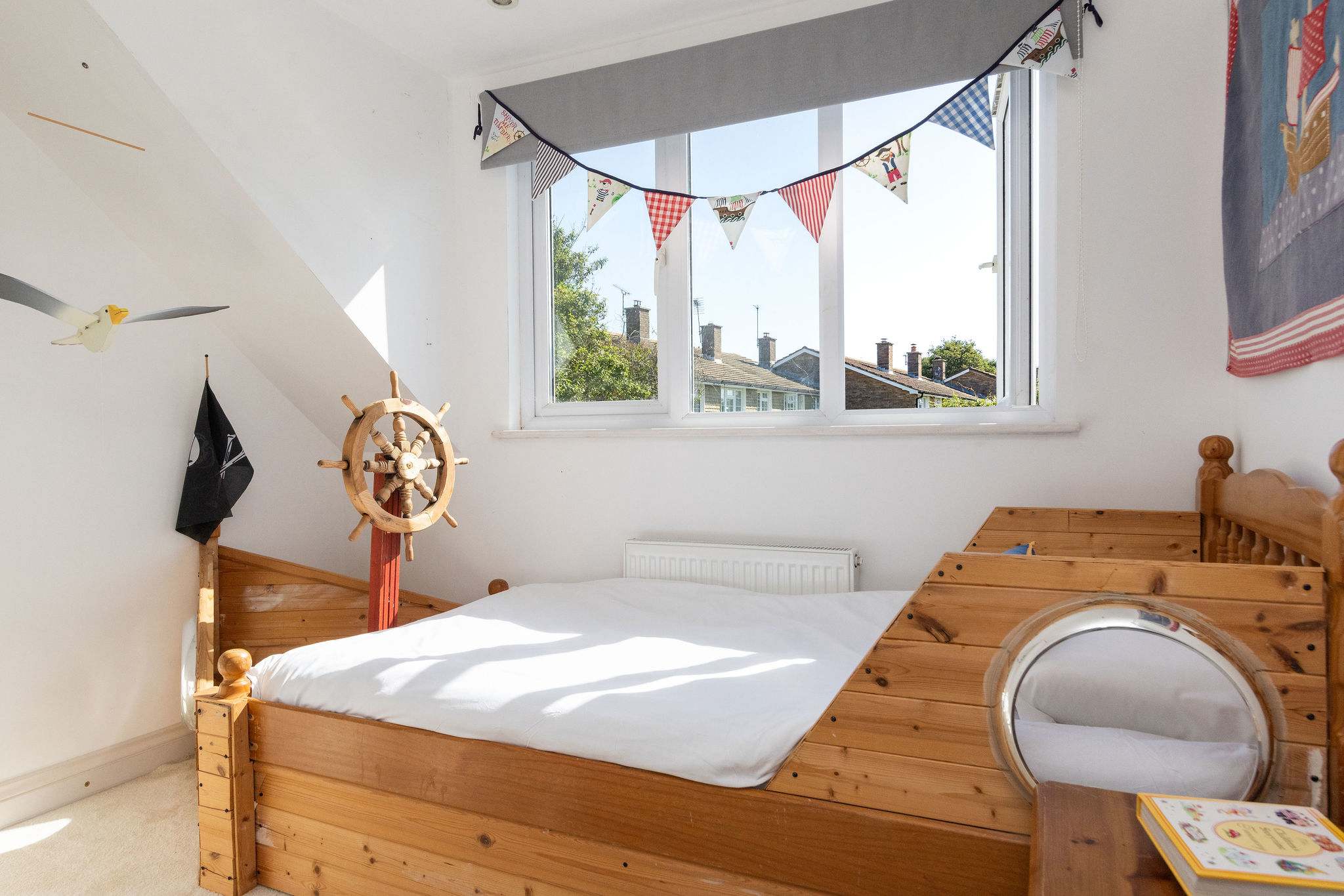 Sail away to sleep in this unique boat bed at our beautiful coastal retreat.