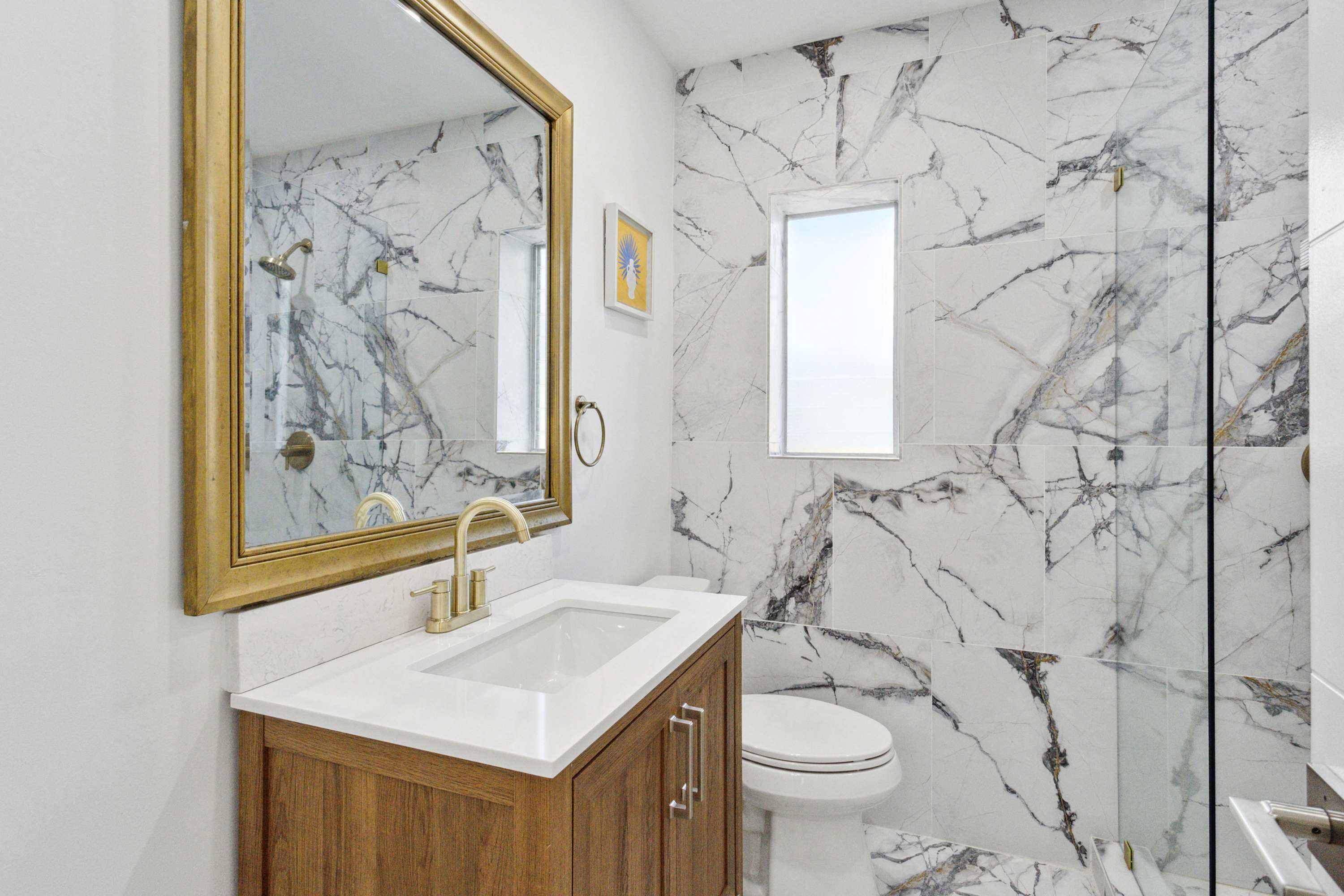 Bathroom with walk-in shower 