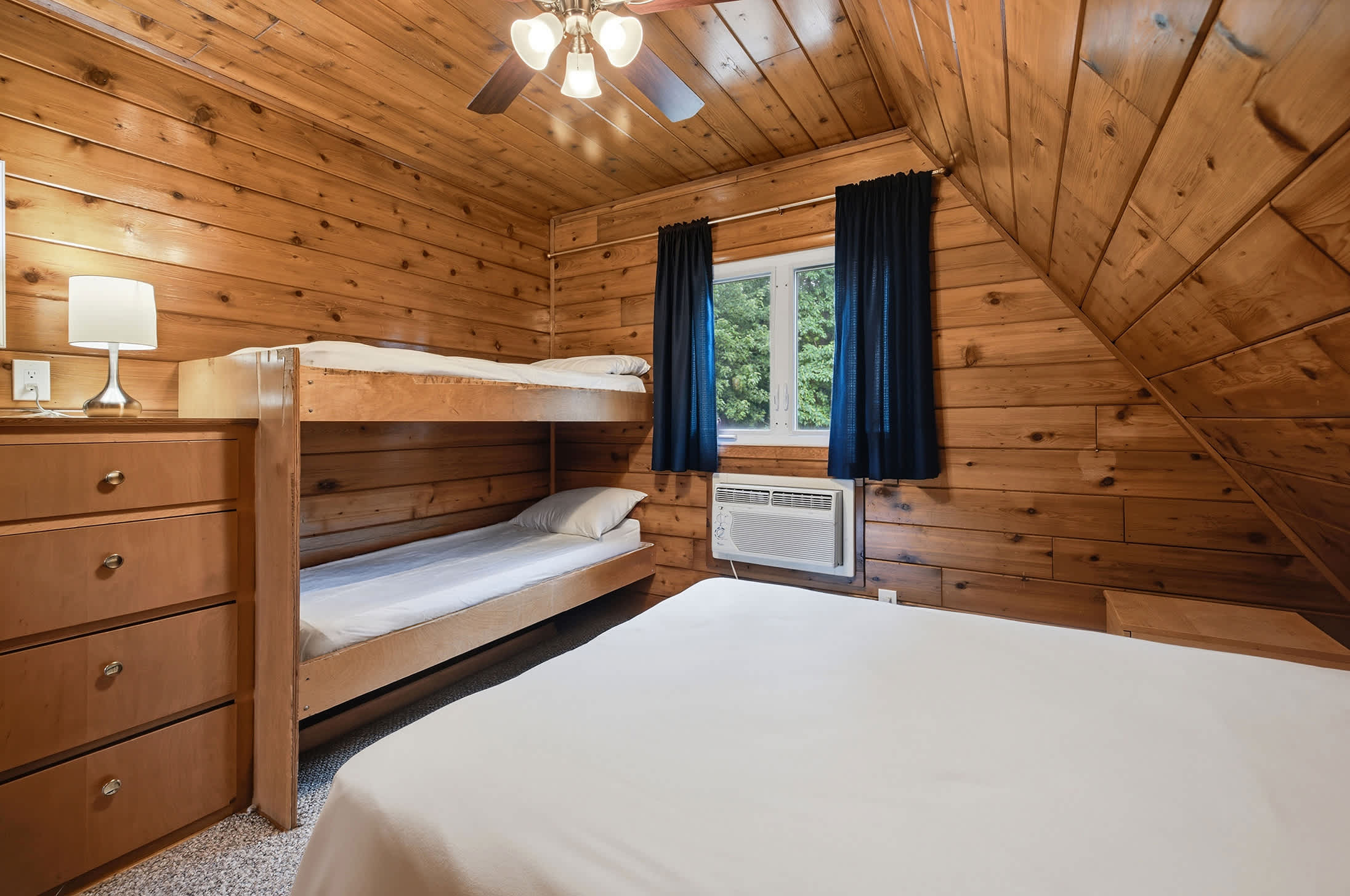Flexible sleeping arrangements make group getaways more convenient.
