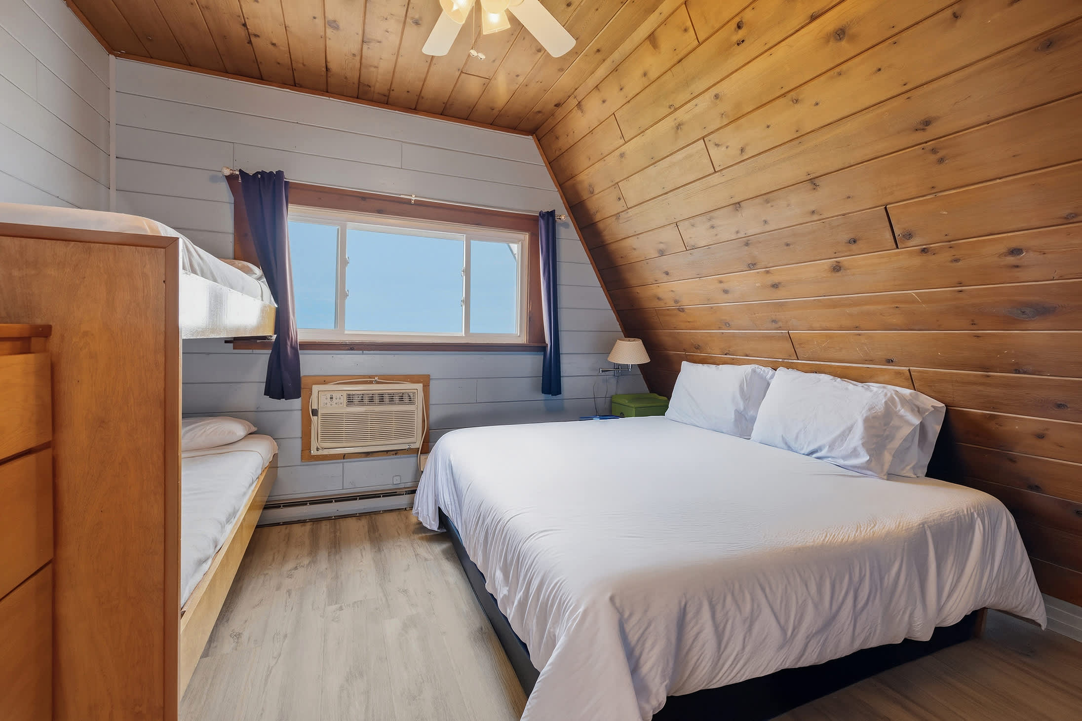 Bedroom 1 is on the 2nd floor and has a king and single bunk bed.