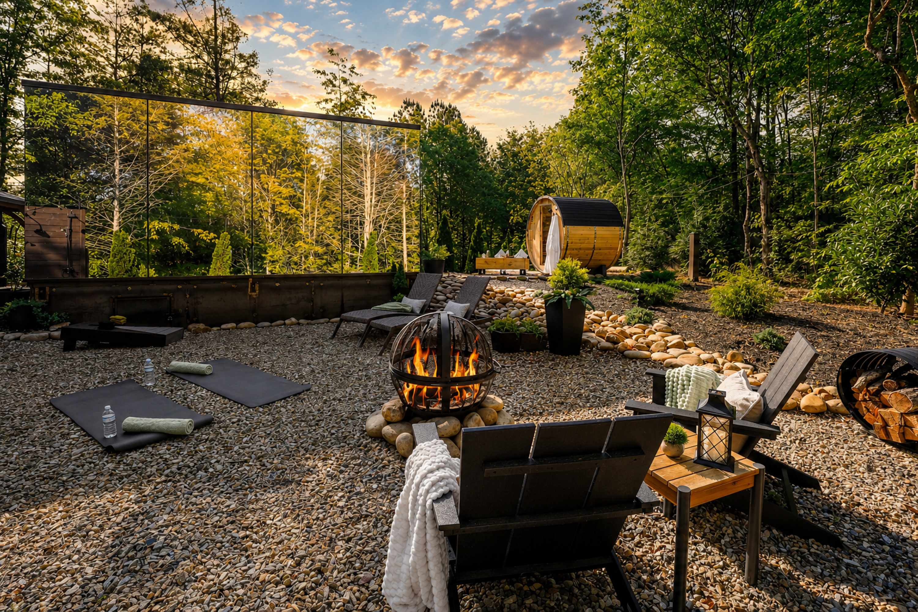 Villa Luna-Mirror Cabin-Luxury-Hot Tub-FirePit-Secluded