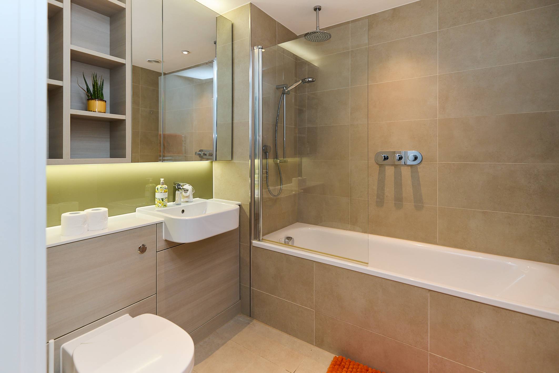 Minimalist Grey Design & Sunlit Glass in Flat 201, Cassia Point, Glasshouse Gardens, E20 1HR London, United Kingdom E20 1HR - Property image 11 - VivreStays