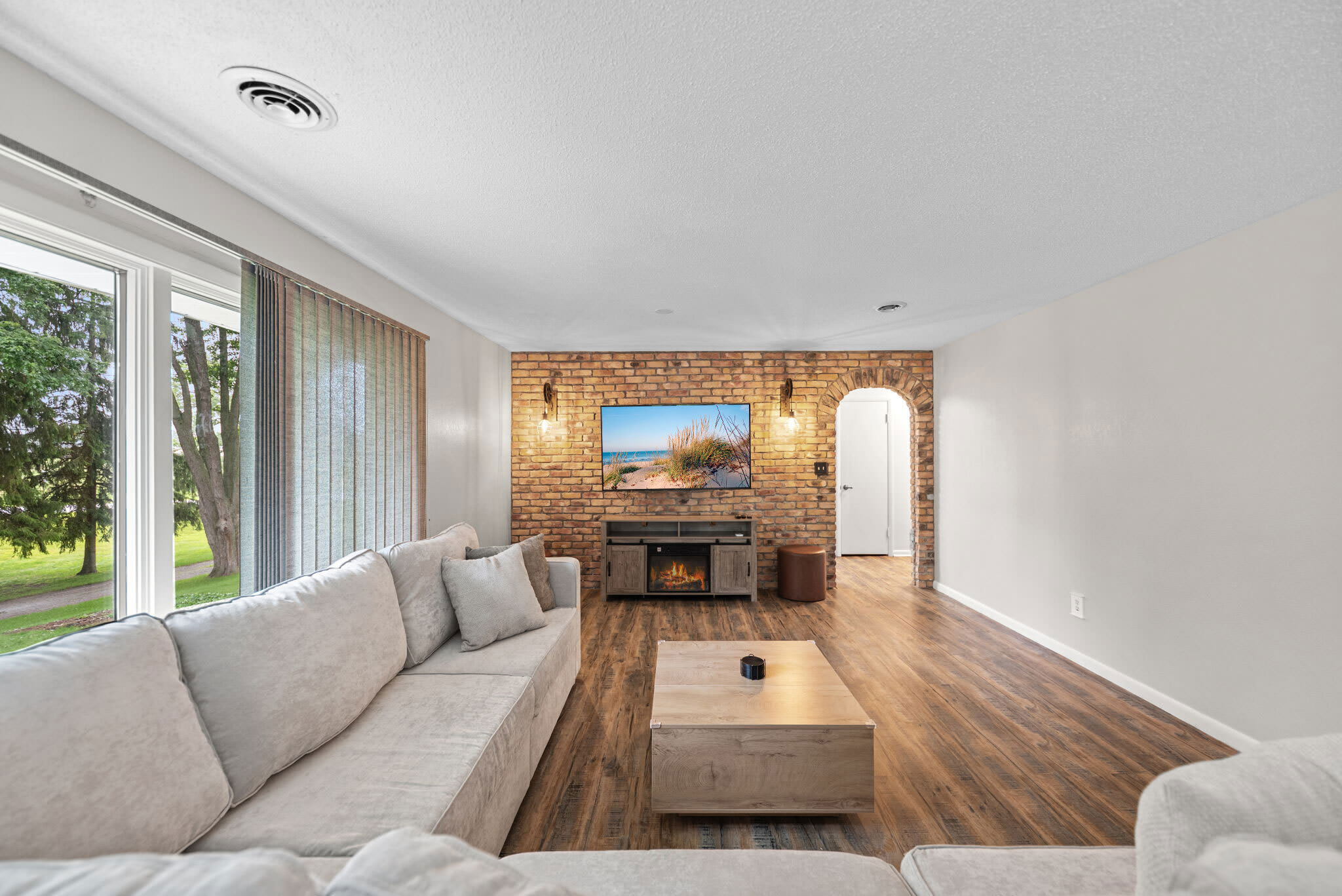Main level lounge gives everyone room to unwind after a day of exploring.