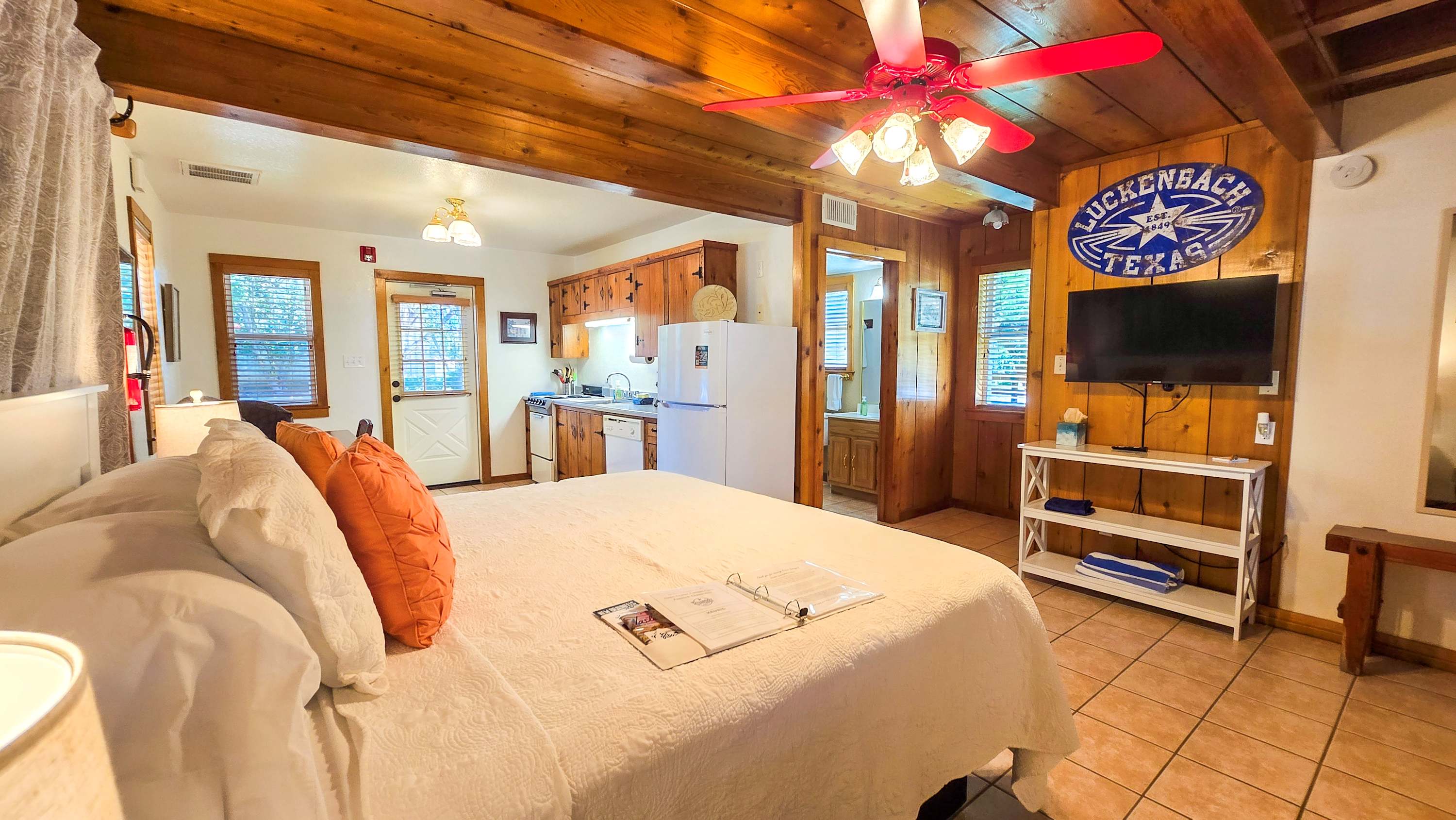 Kick back & relax in the king-sized bed while you stream your favorites on the smart TV​