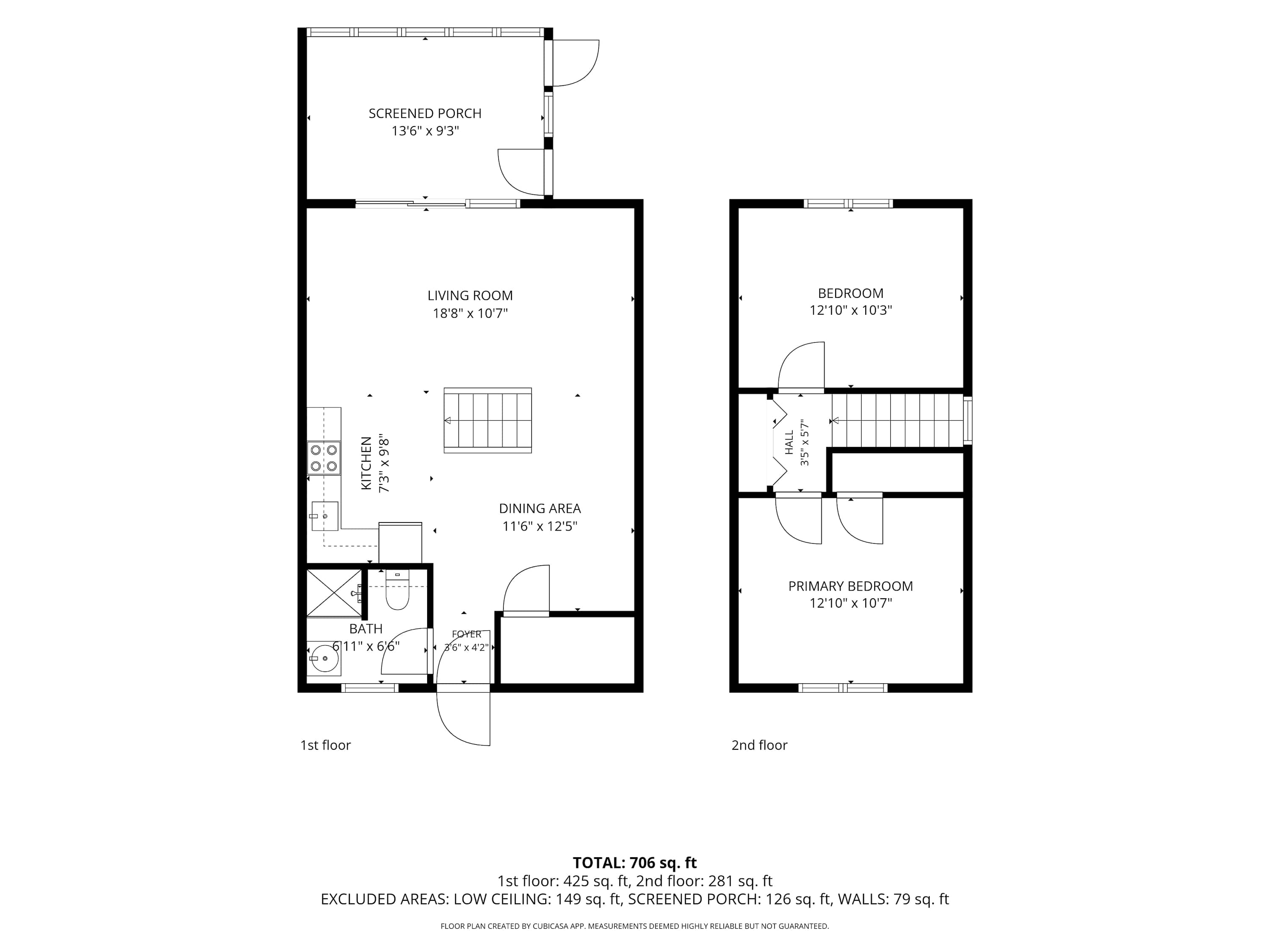 Chalet #98 Pond Magic Floor Plan Layout.