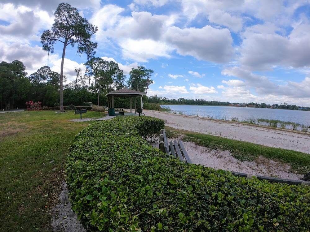 Lake Frederica - enjoy shade from the gazebo, cookout on one of the charcoal grills, or take in the amazing sunsets