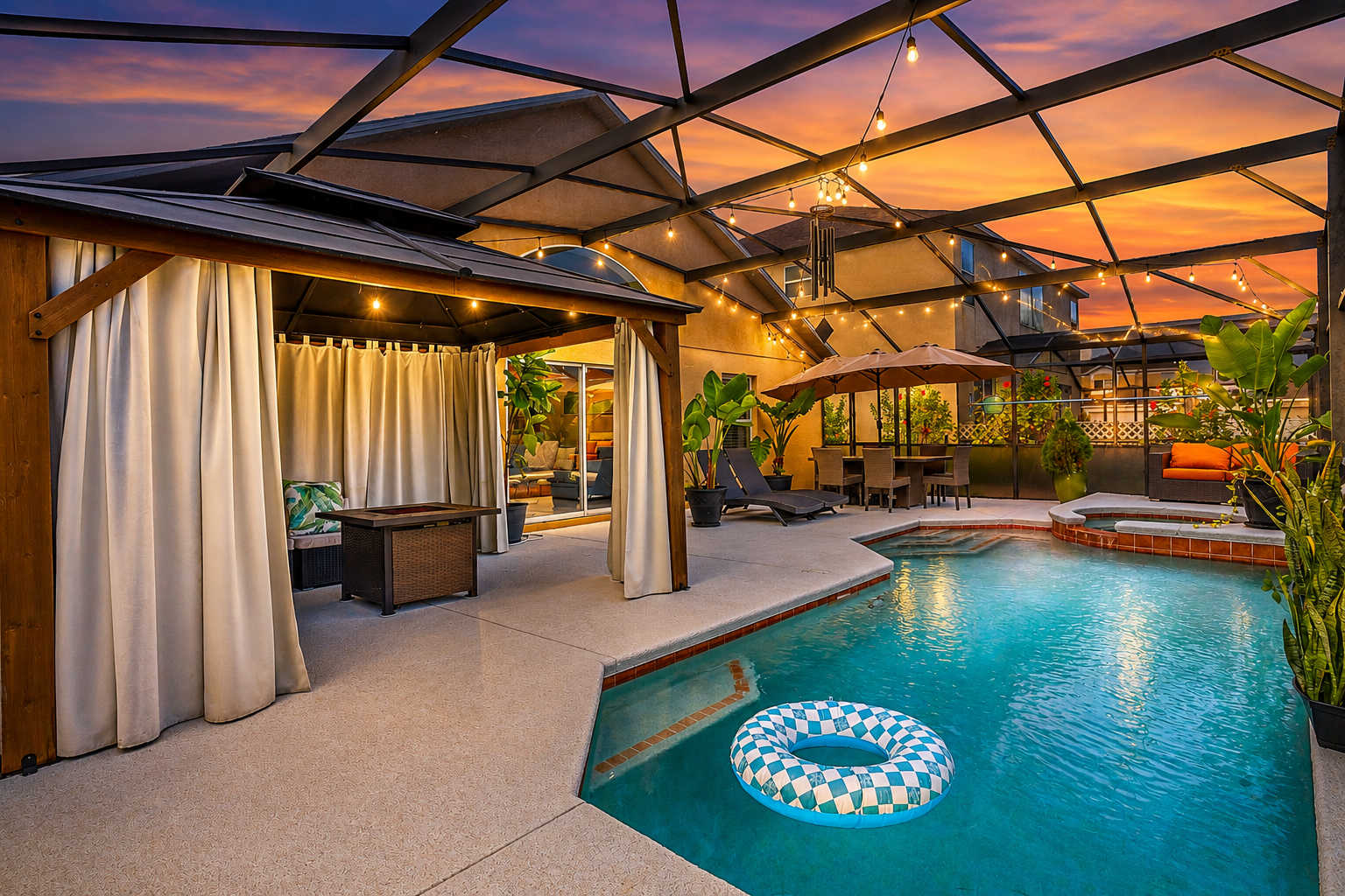Fire Pit Pool Retreat for Groups