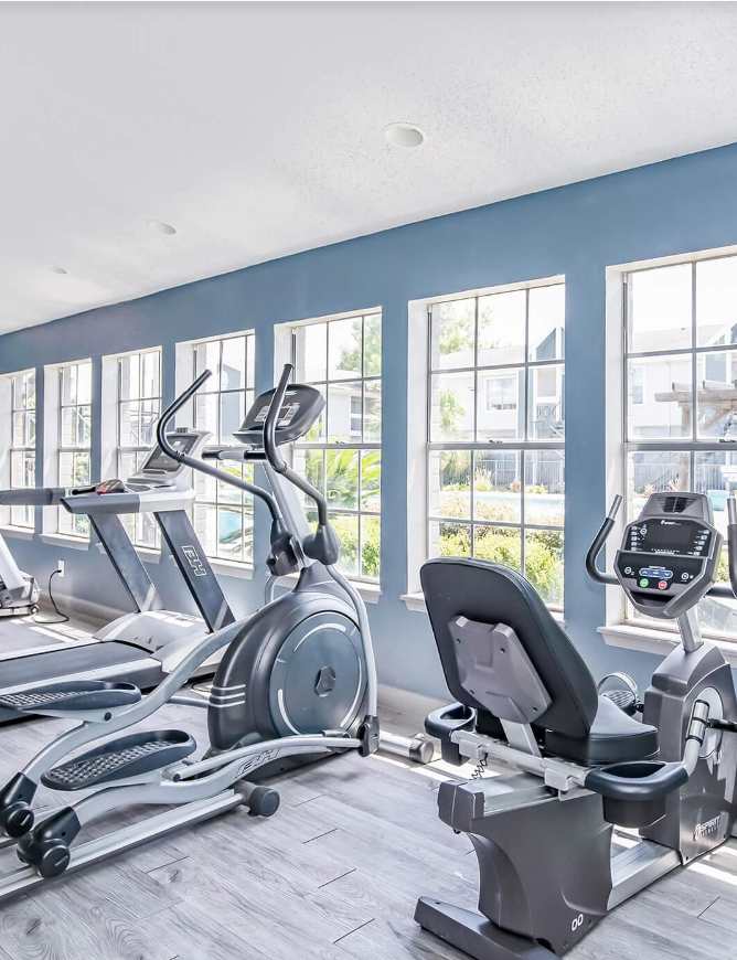 Stay fit during your stay with access to a bright and well-equipped gym featuring modern exercise machines.