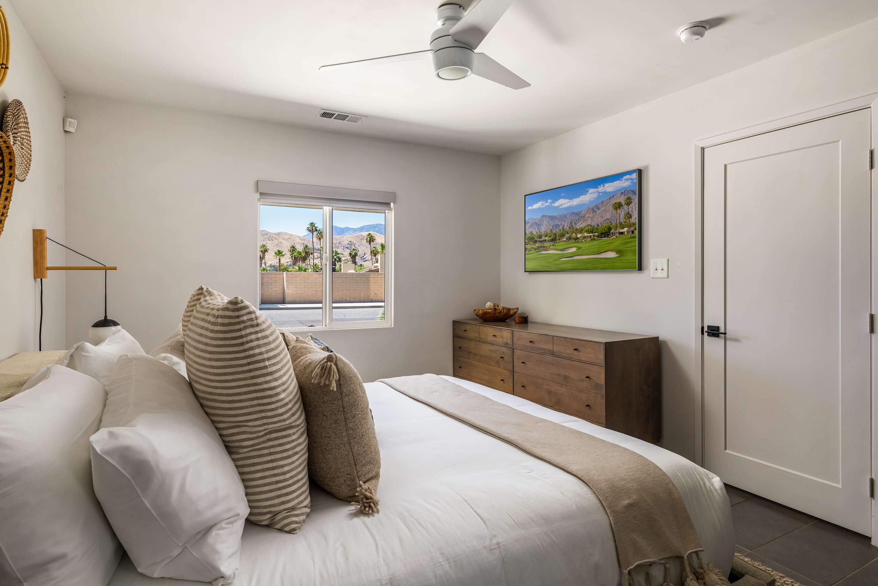 Primary Bedroom | Desert Charmer in Palm Springs, California by Luxus Vacation Properties