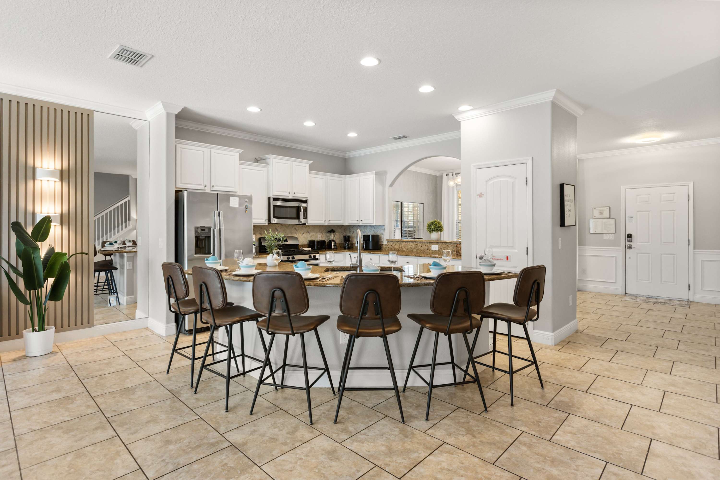 Gather Around the Kitchen Island for Meals and Conversation
