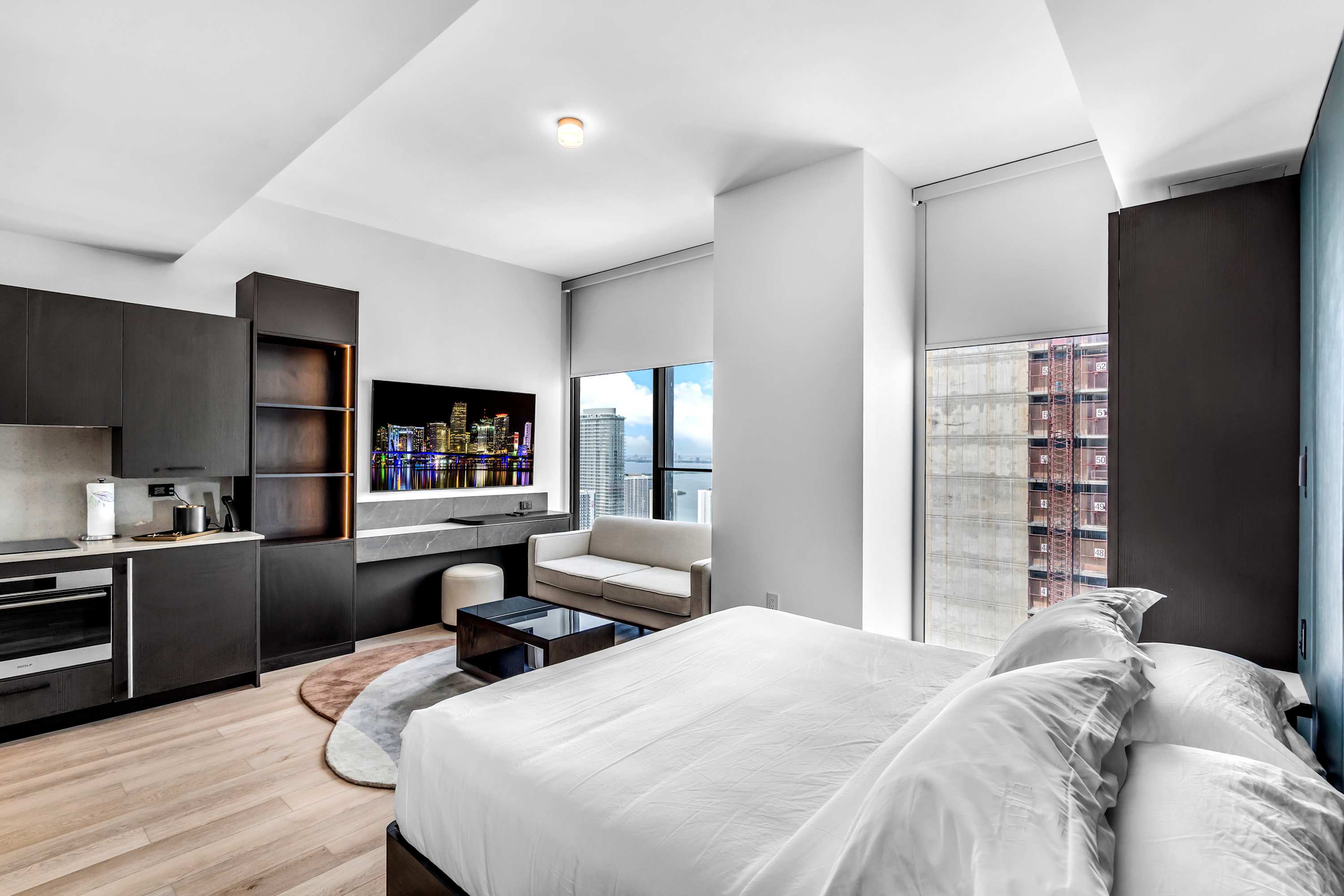 Recharge in the plush king bed while you stream your favorites on the smart TV​