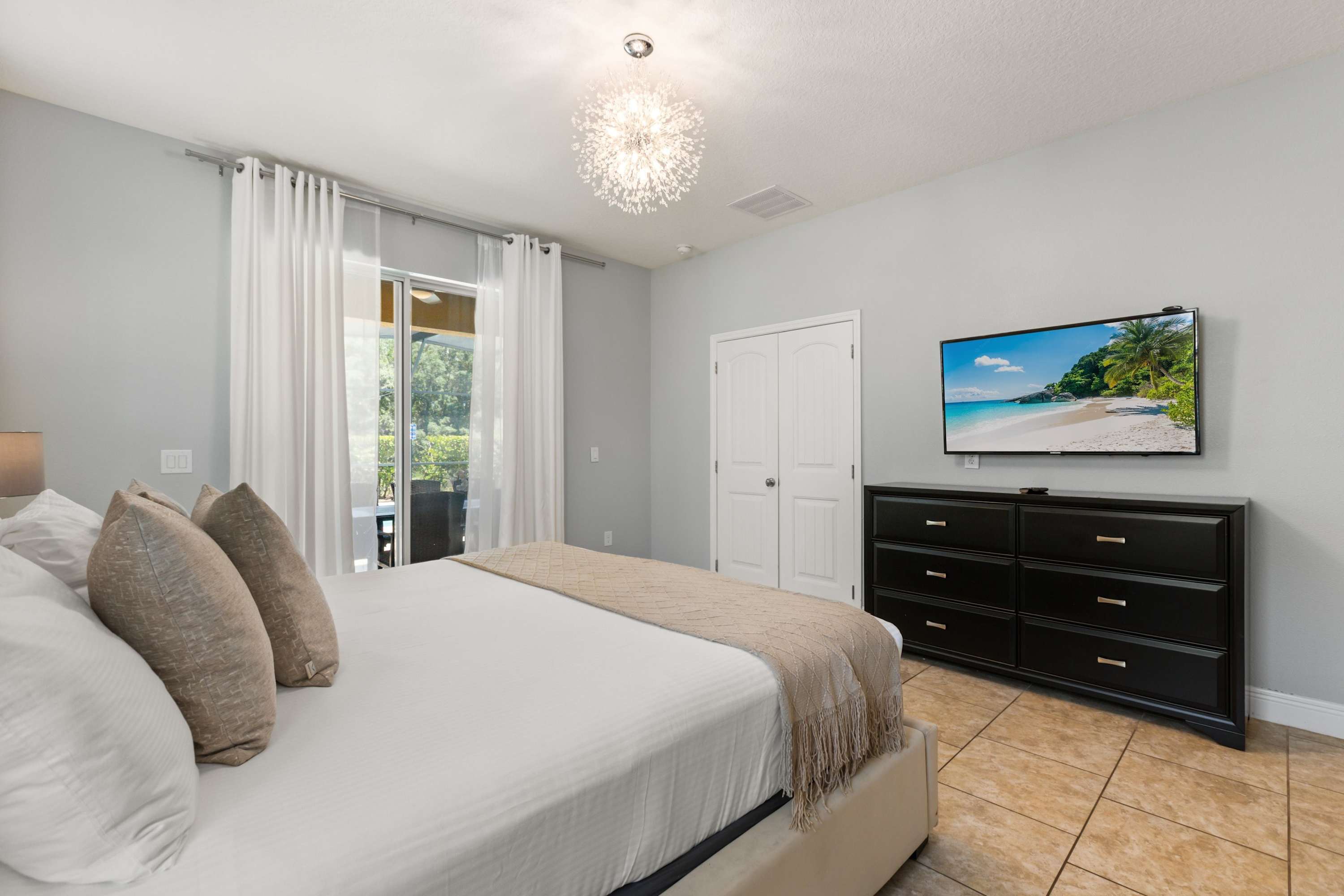 Wind Down with a King Bed and Smart TV Entertainment