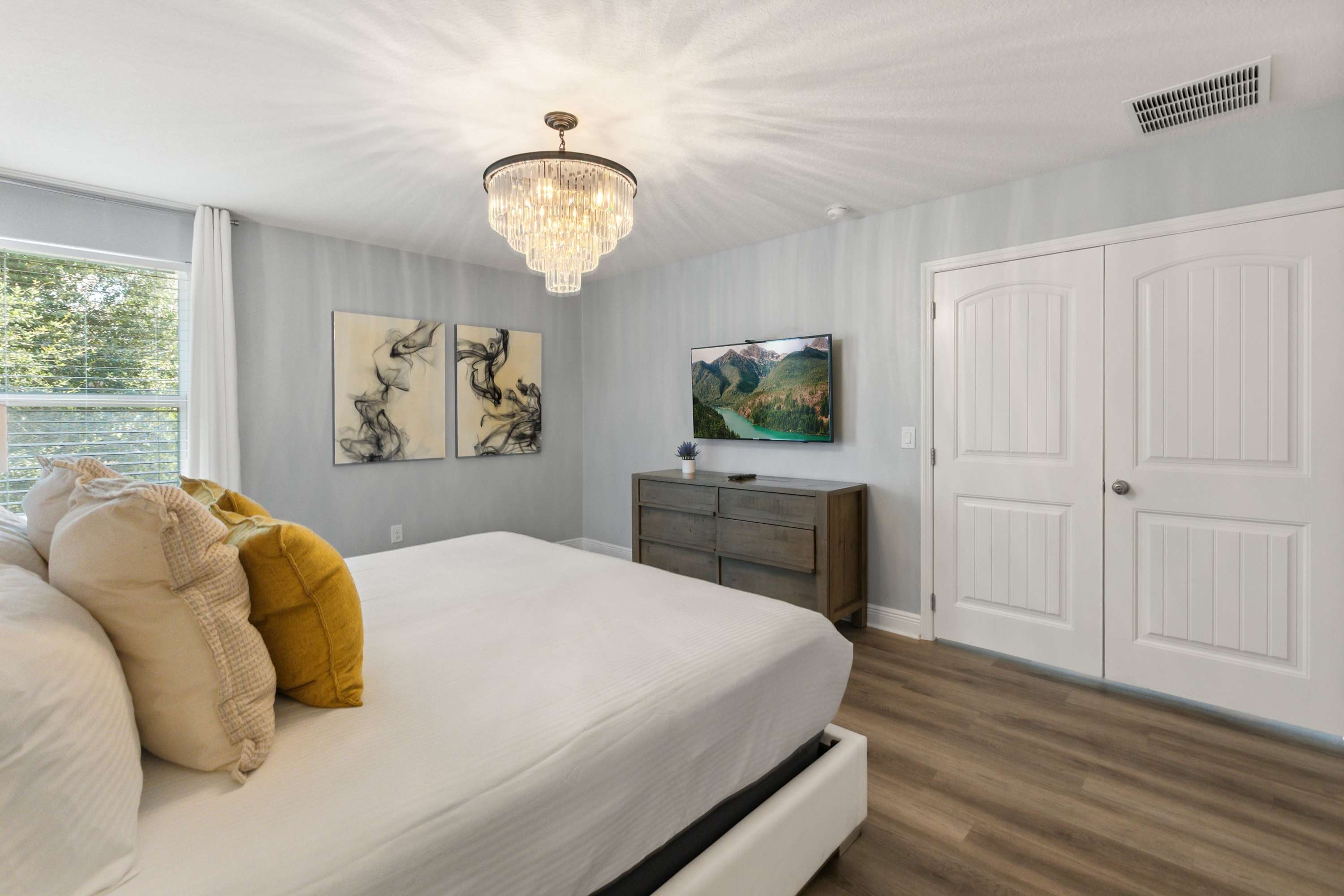 Wind Down in King Bed Comfort with Your Favorite Shows