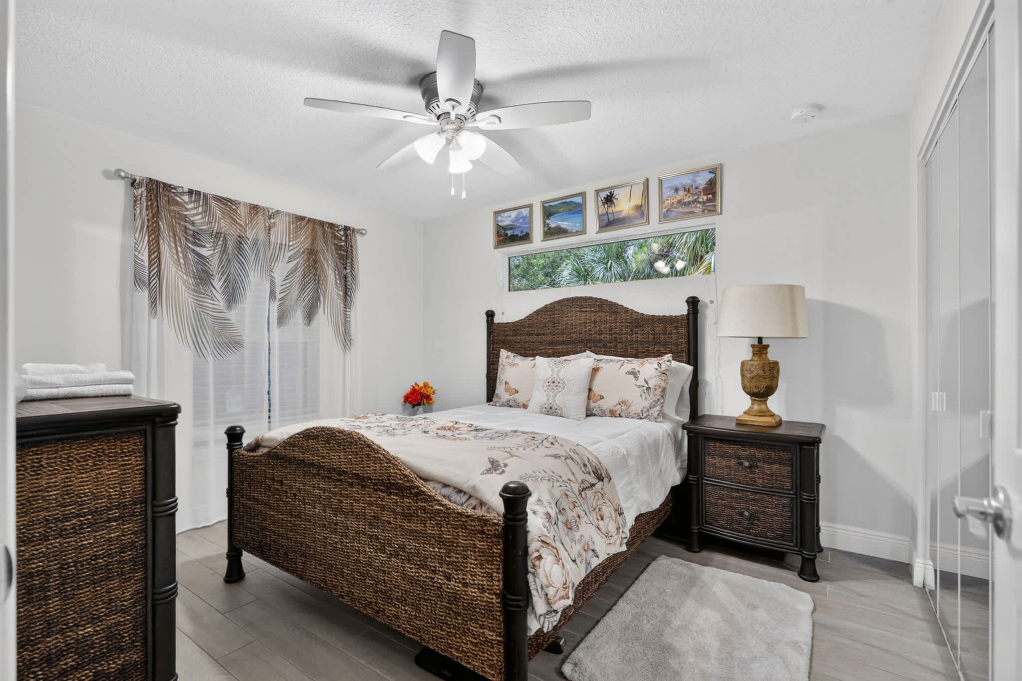 Recharge in the first bedroom, offering a plush queen-sized bed​
