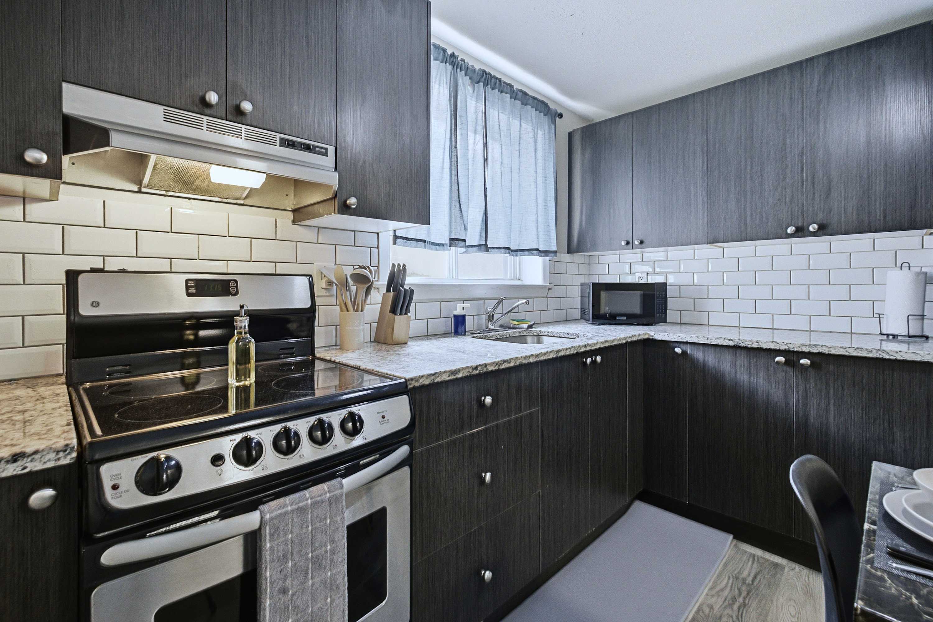 Prepare your favorite meals in the stylish modern kitchen
