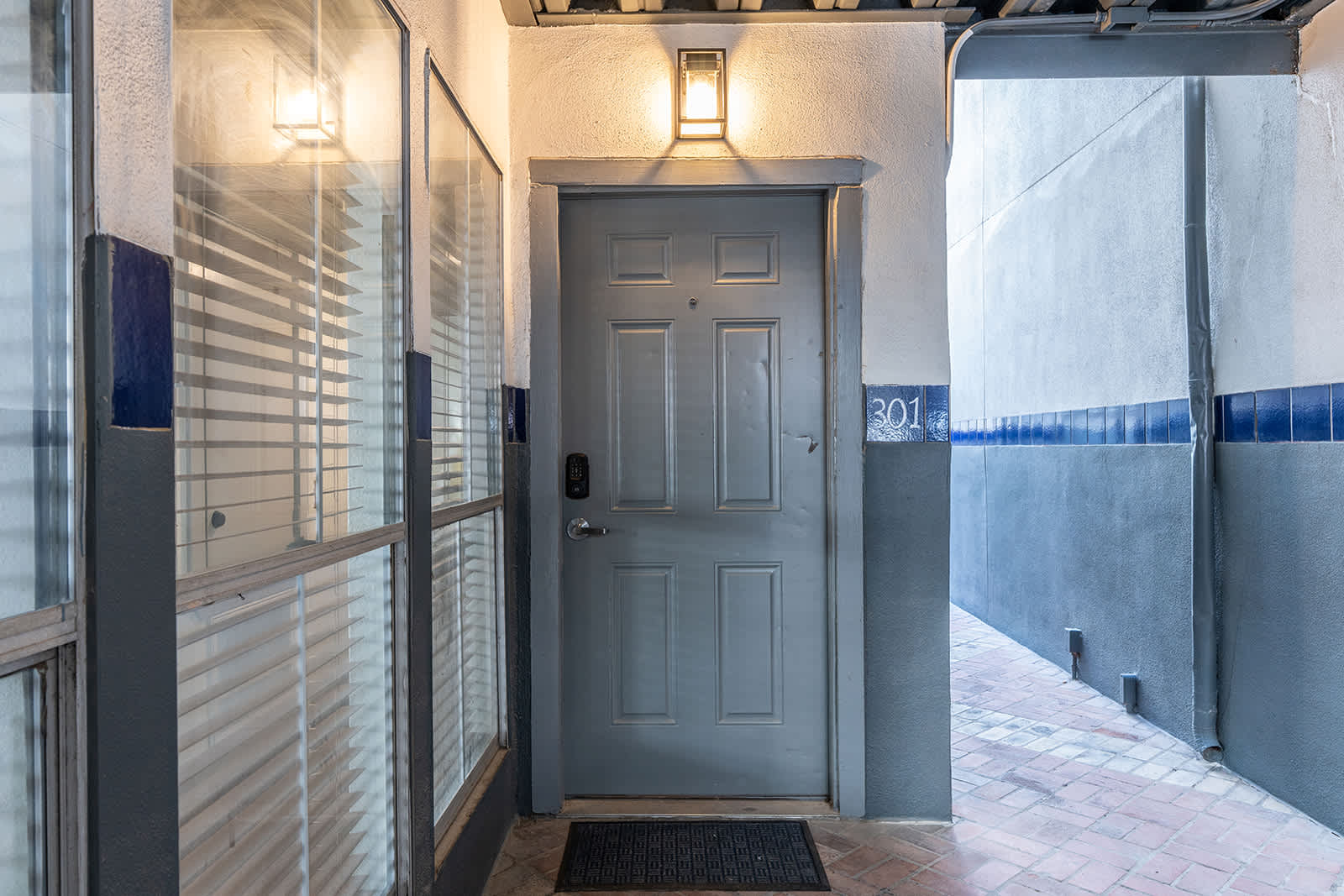 Welcome to your private retreat with secure keyless entry and a stylish entrance.