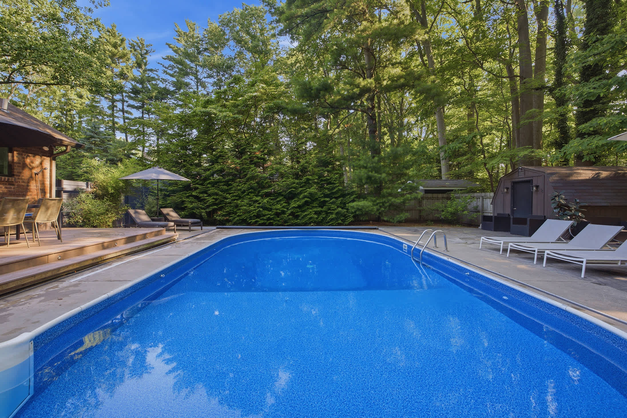 Jump right in! Our seasonal pool was made for family fun.