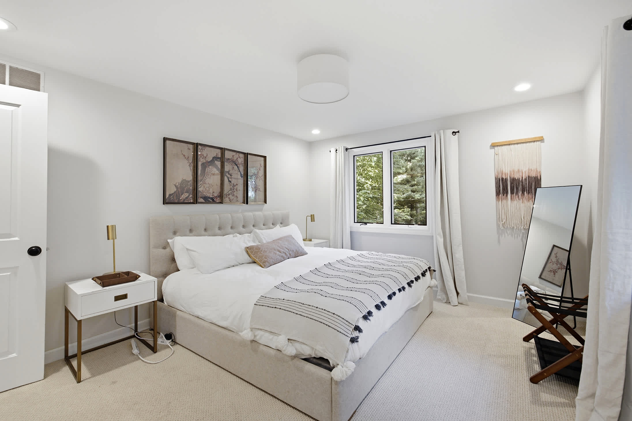 Bedroom 2 is on the upper level and has a king-size bed.