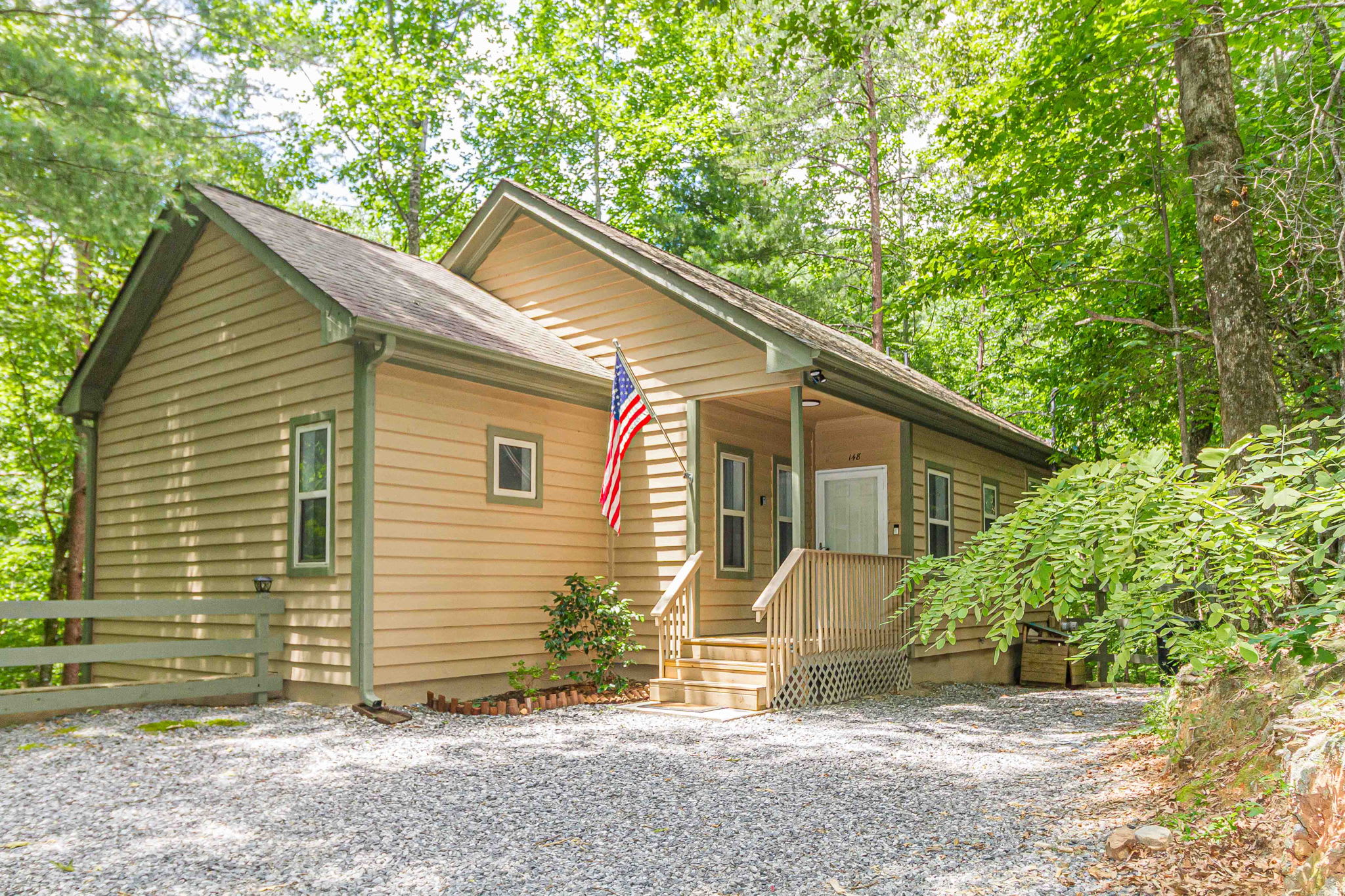 Arrive comfortably at your private cabin retreat.