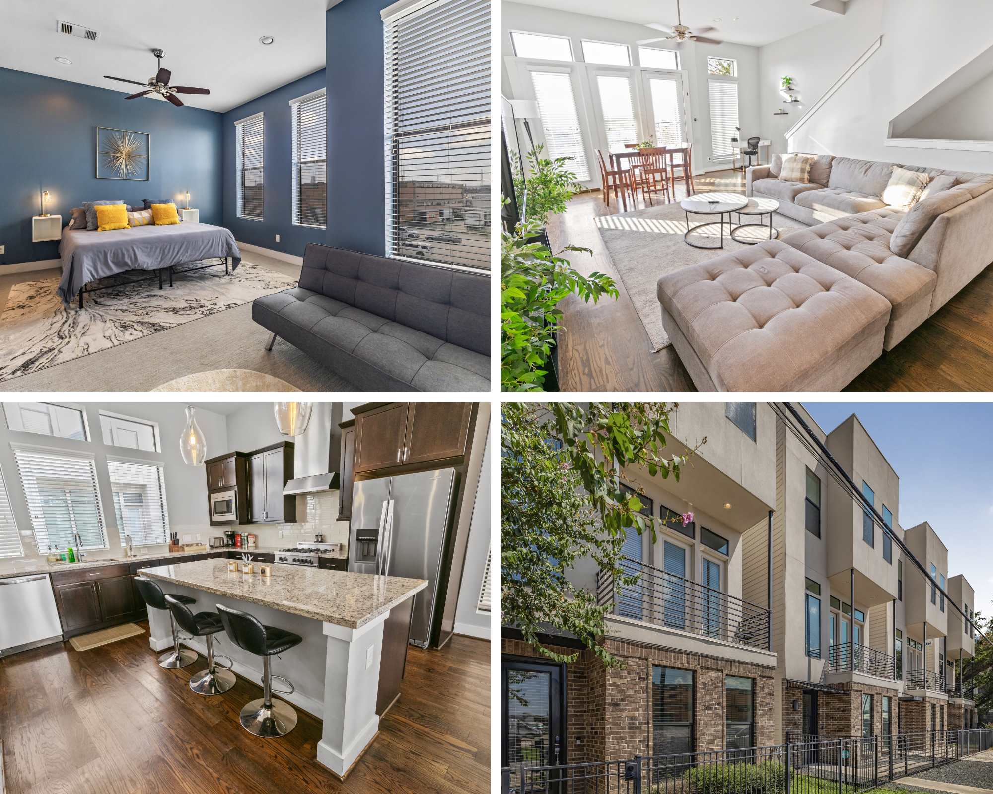 Heights Rooftop + 3 Private Suites | 2-car Garage | Sleeps 6 - Houston, TX