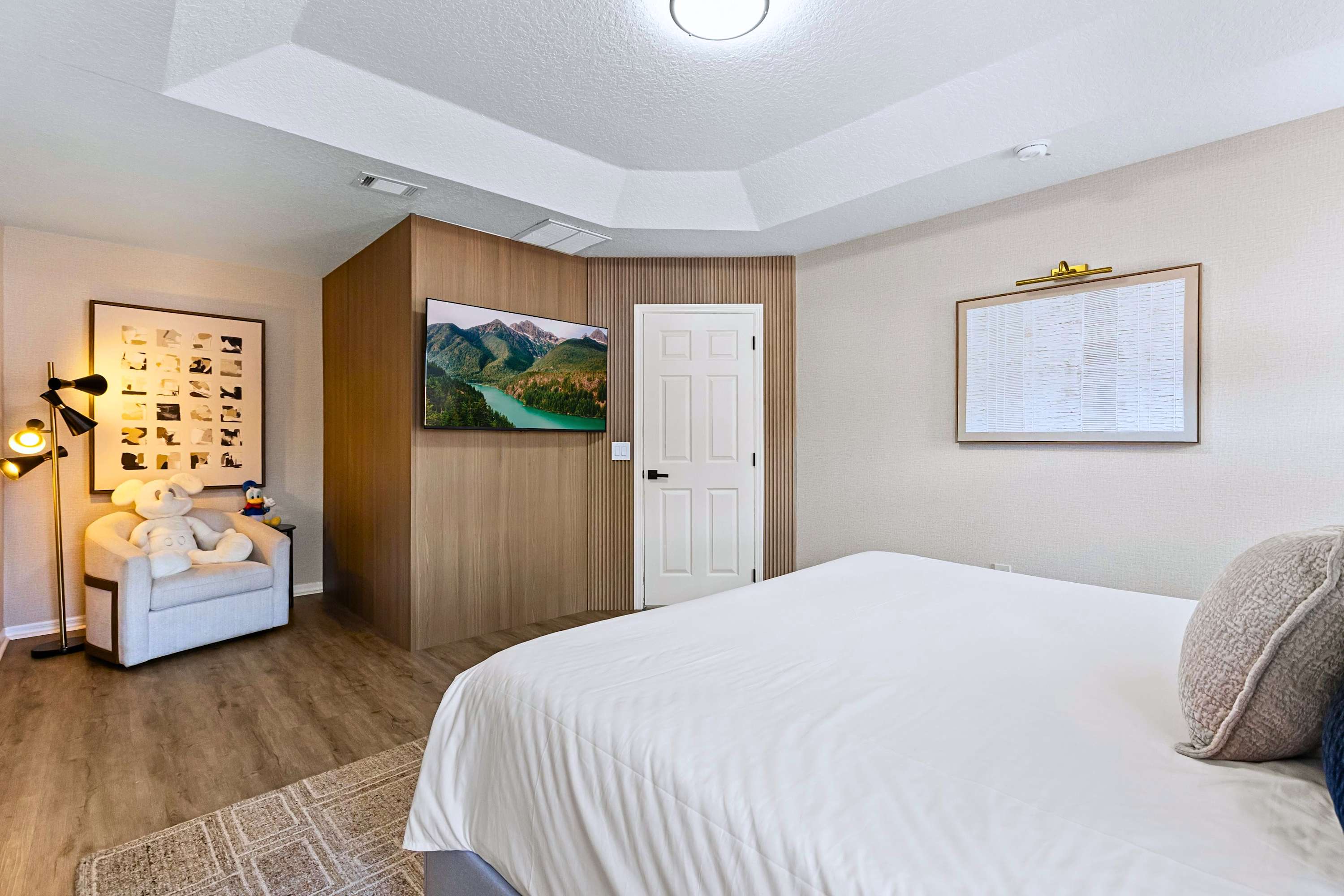 Your private retreat. Stream your favorite movies from the king bed or curl up with a book in your cozy lounge corner