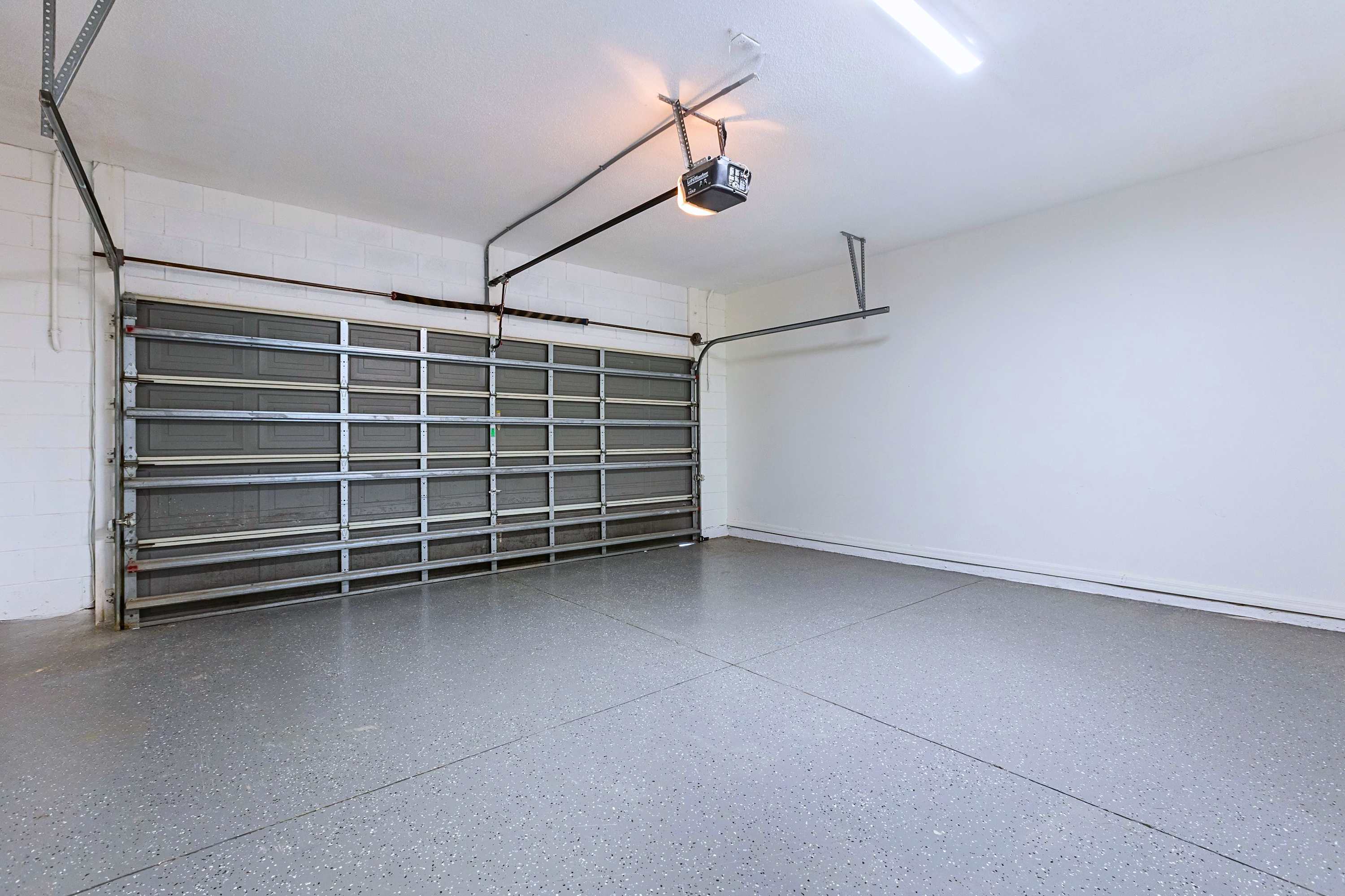 Secure and worry-free parking. A spacious garage with plenty of room for your vehicle and extra storage