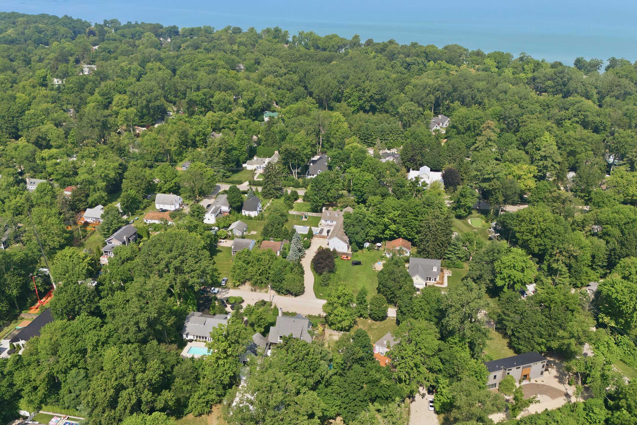 Enjoy quick access to Lake Michigan from your peaceful Union Pier retreat.