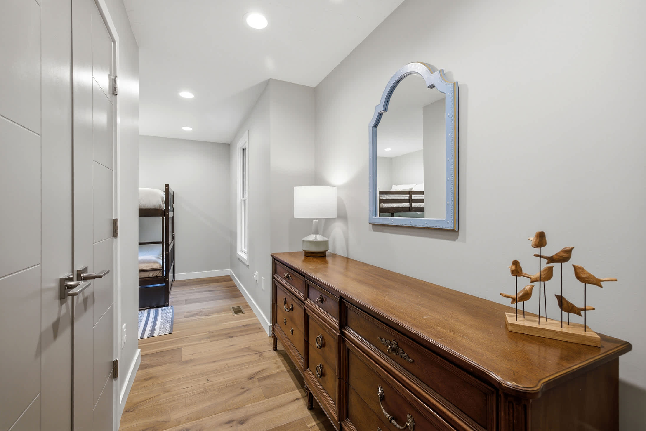 Thoughtful storage helps keep Bedroom 5 organized throughout your visit.