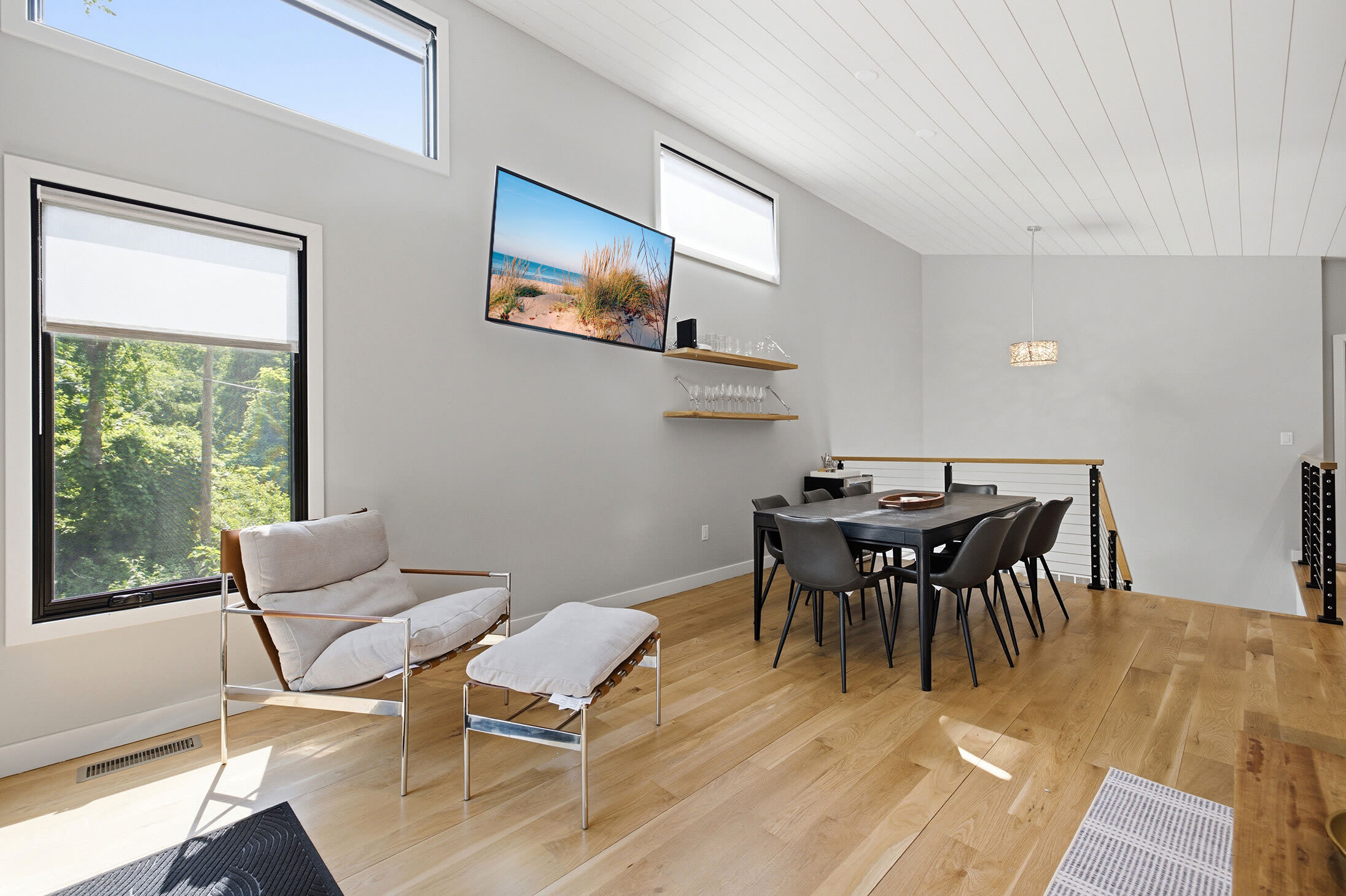 Additional lounge seating offers a sweet spot to read or recharge.