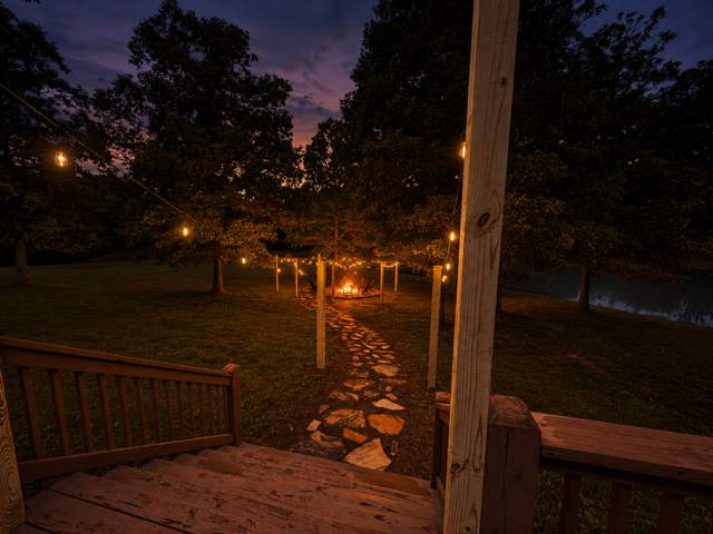 Outside path to fire pit
