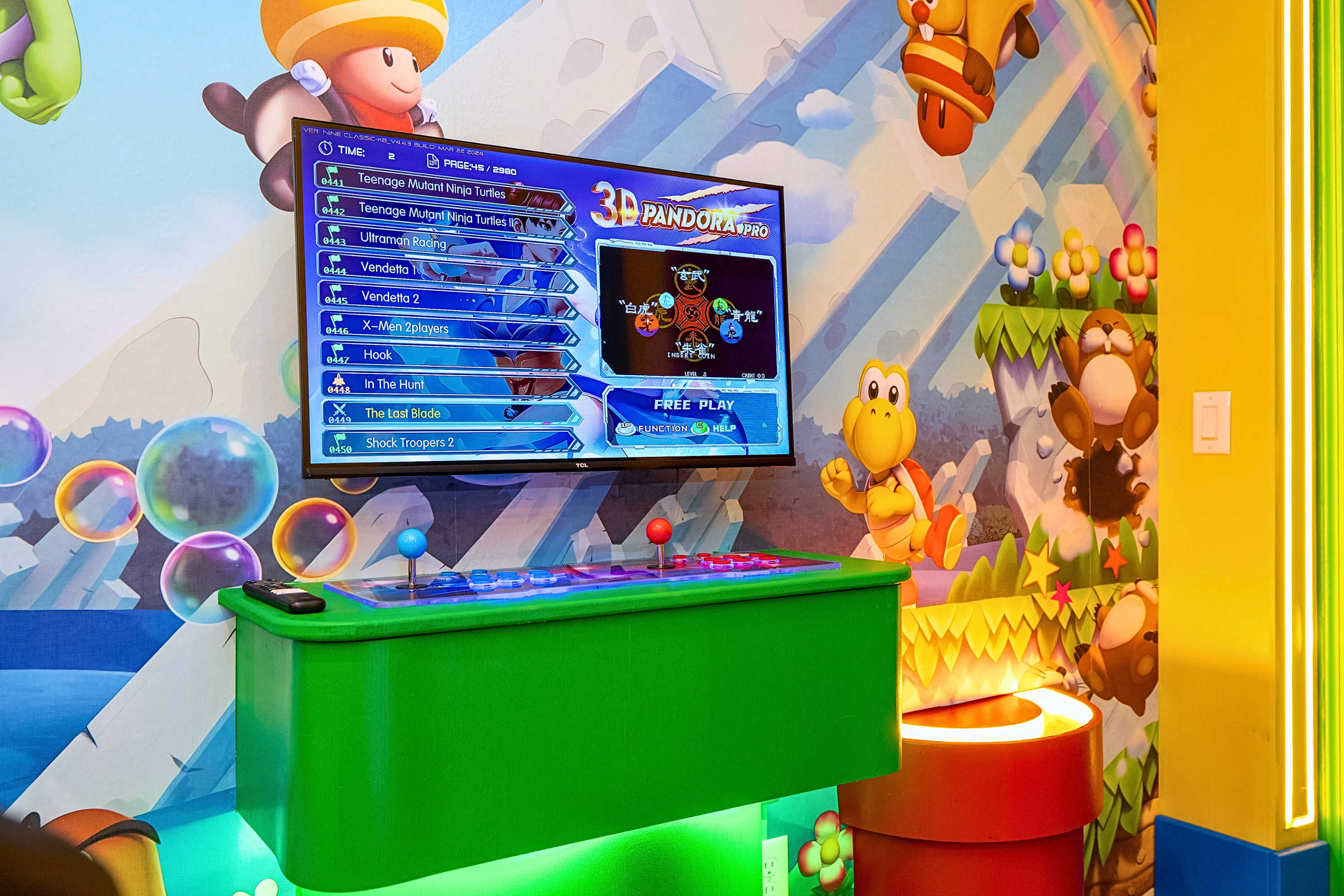 Bring back the nostalgia with a dedicated arcade machine loaded with multiplayer retro favorites