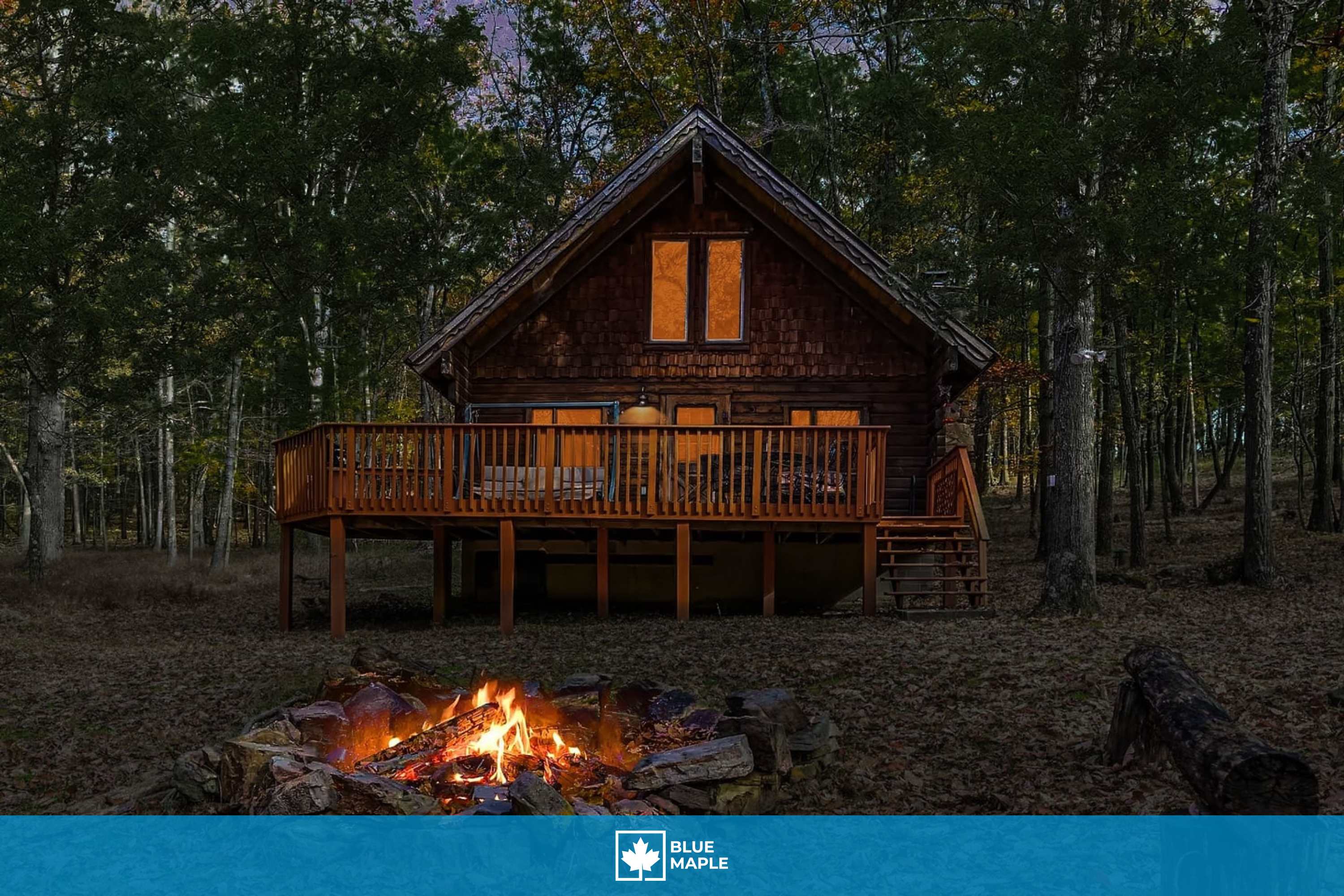 Log Cabin w Loft, Grill, Deck, Fire Pit, & WiFi